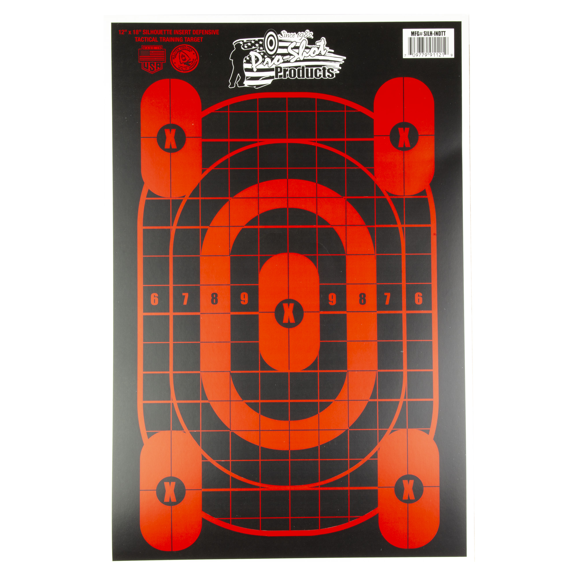 Pro-Shot Products Silhouette Insert Defensive Tactical Training Target 12″X18″ – 4