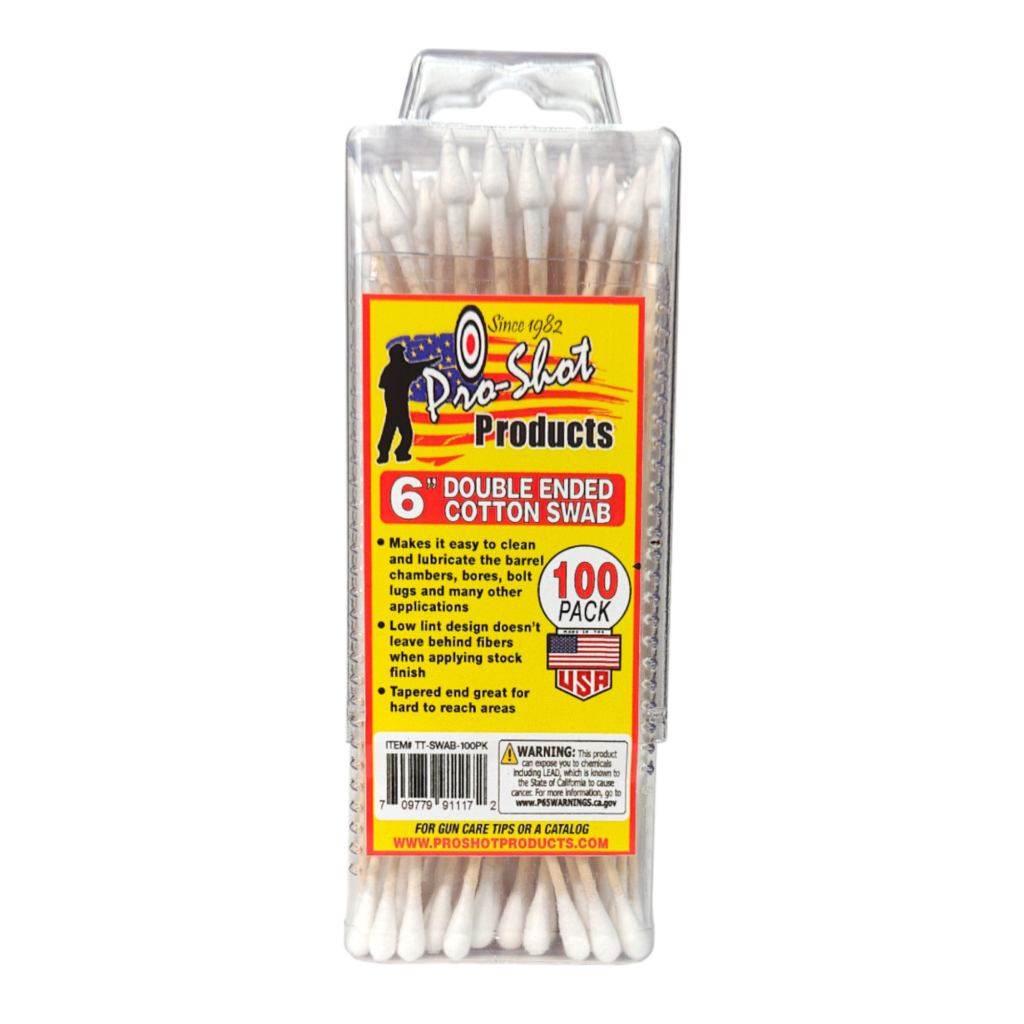 Pro-Shot Products Cotton Swab Mop 6″ – 100/Pack