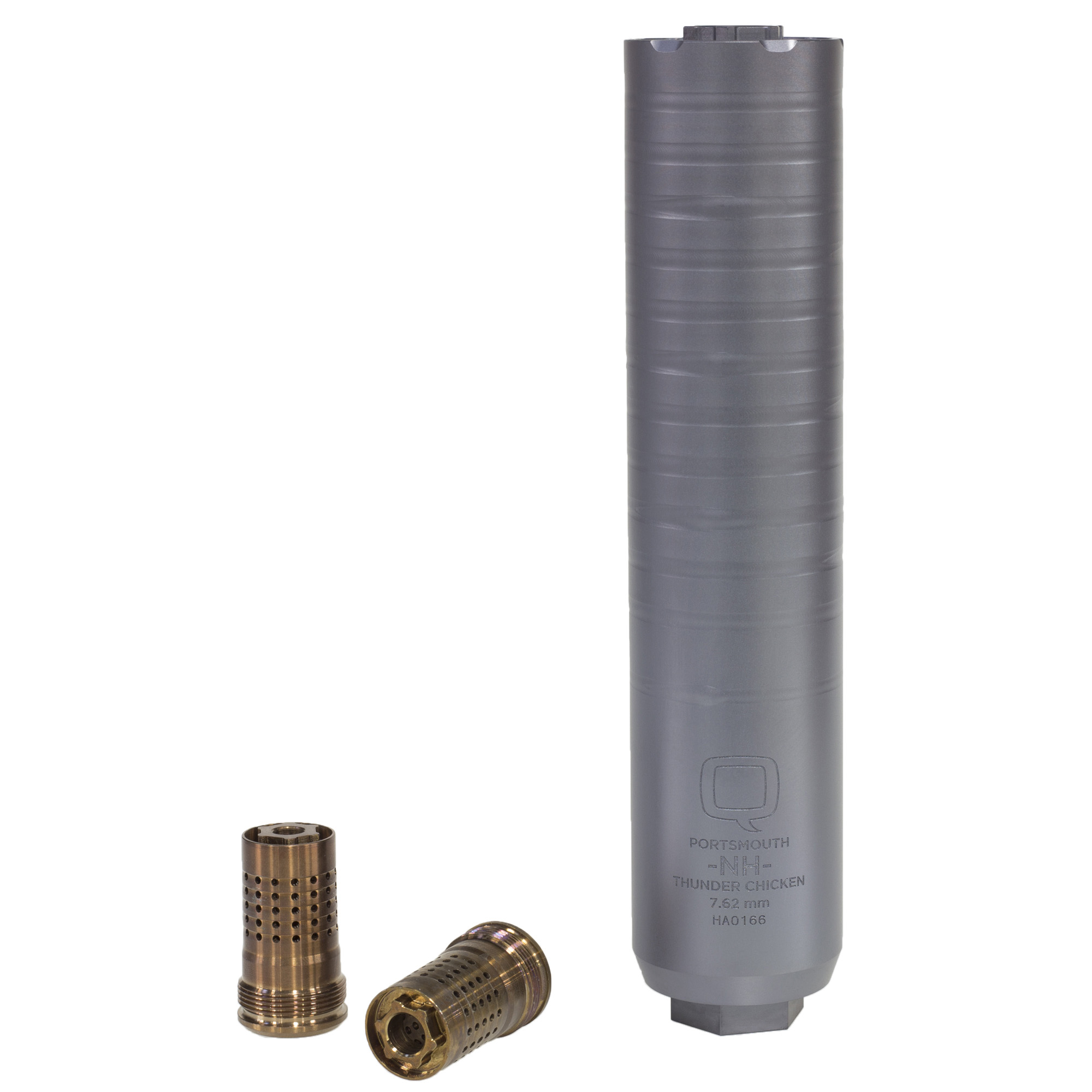 Q Thunder Chicken Suppressor 8.125″ 300 Winchester Magnum Titanium – Black