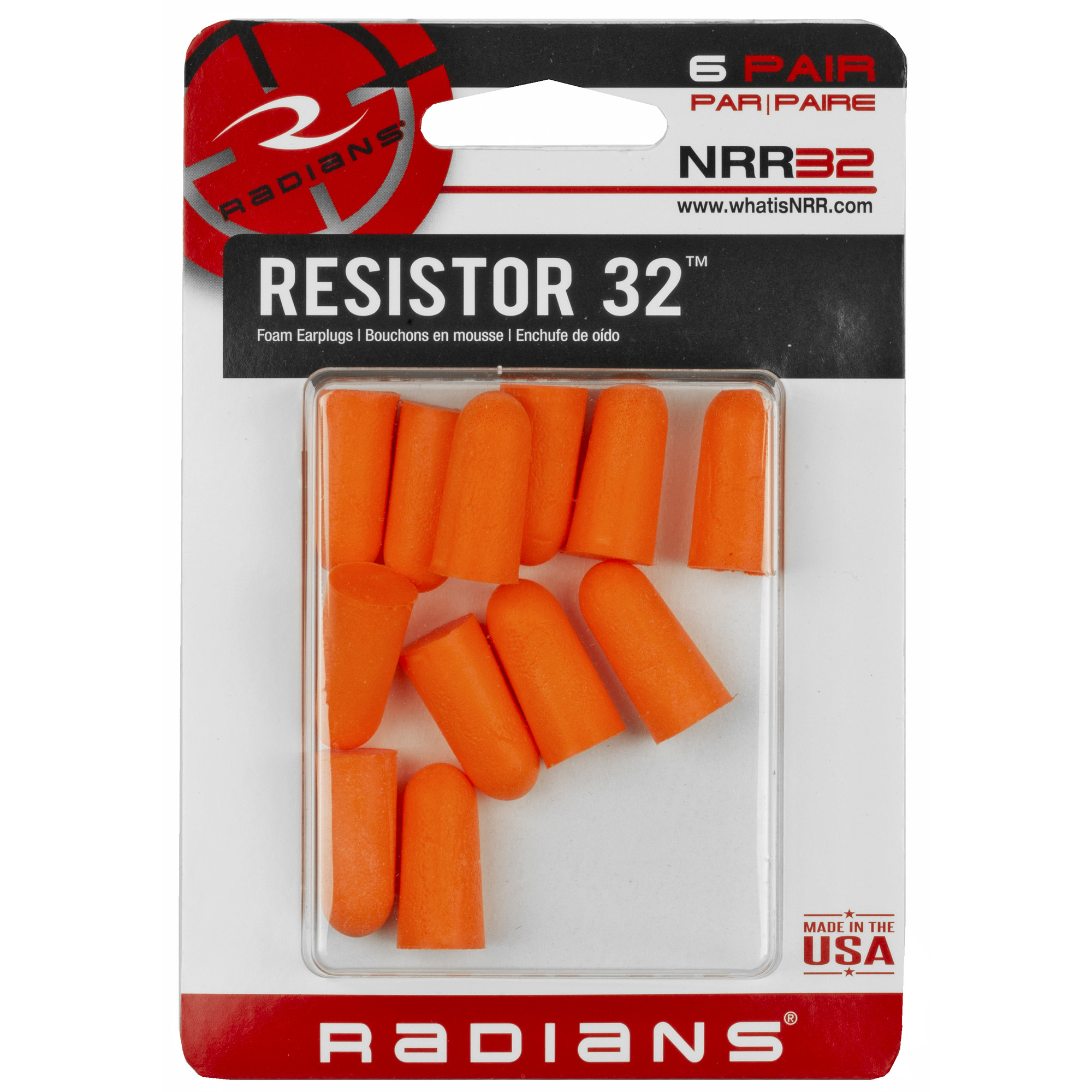 Radians Foam Ear Plug – Orange