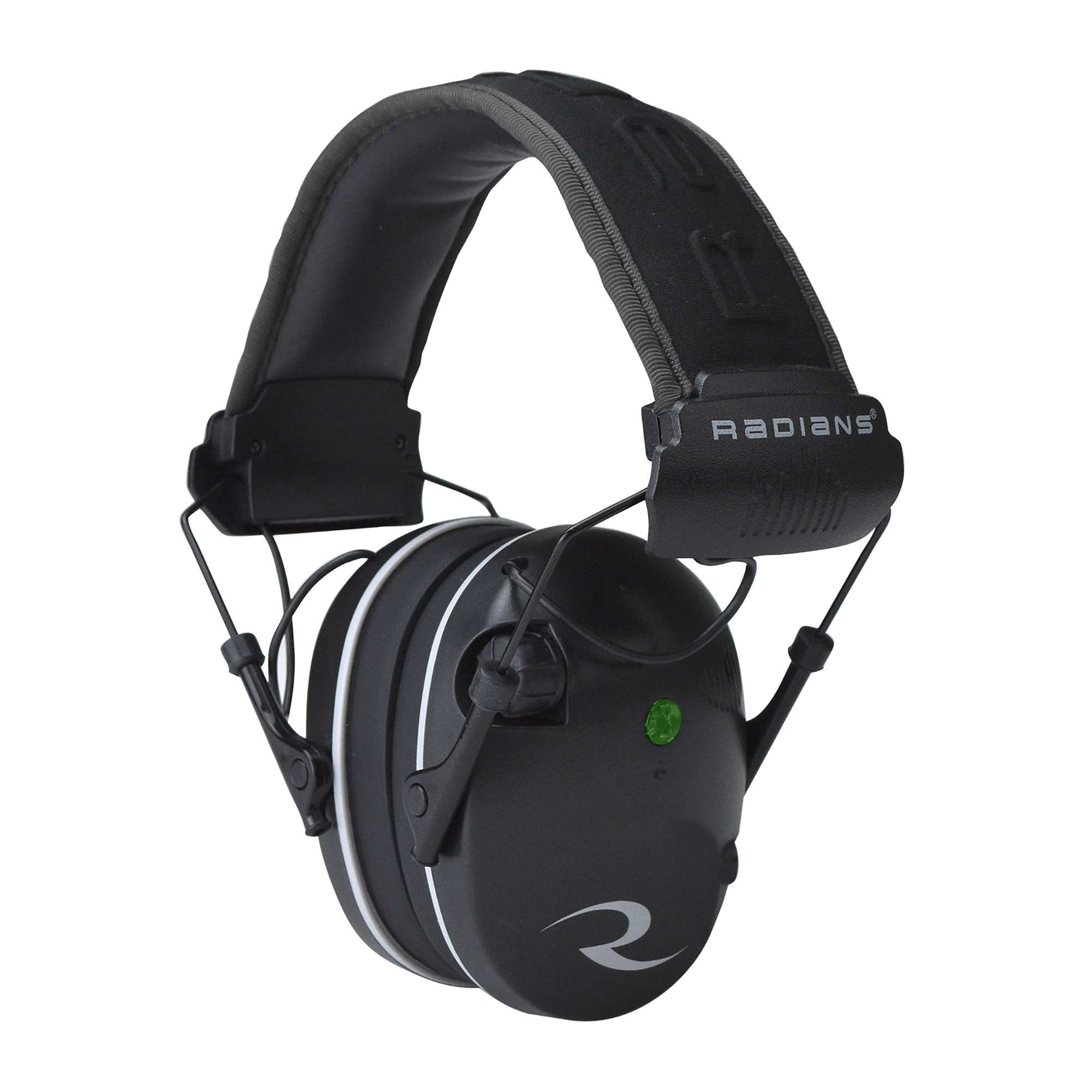 Radians R3200 Dual Mic Plastic Electronic Earmuff – Black, Gray