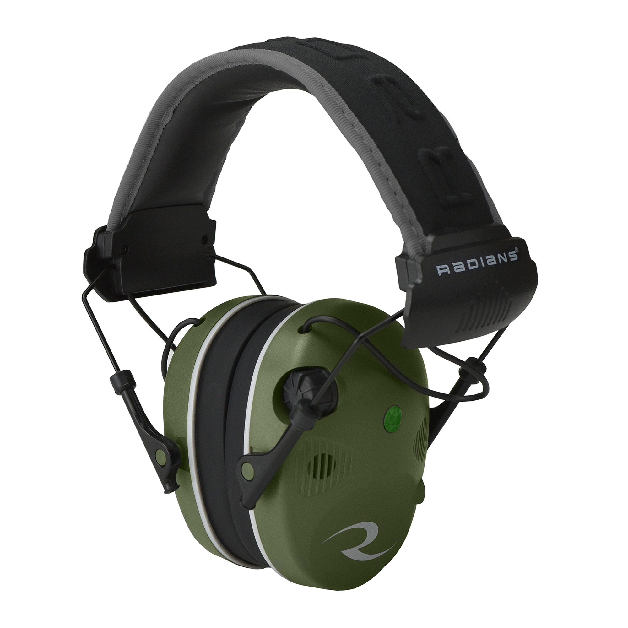 Radians R3400 Quad Mic Plastic Electronic Earmuff – Military Green