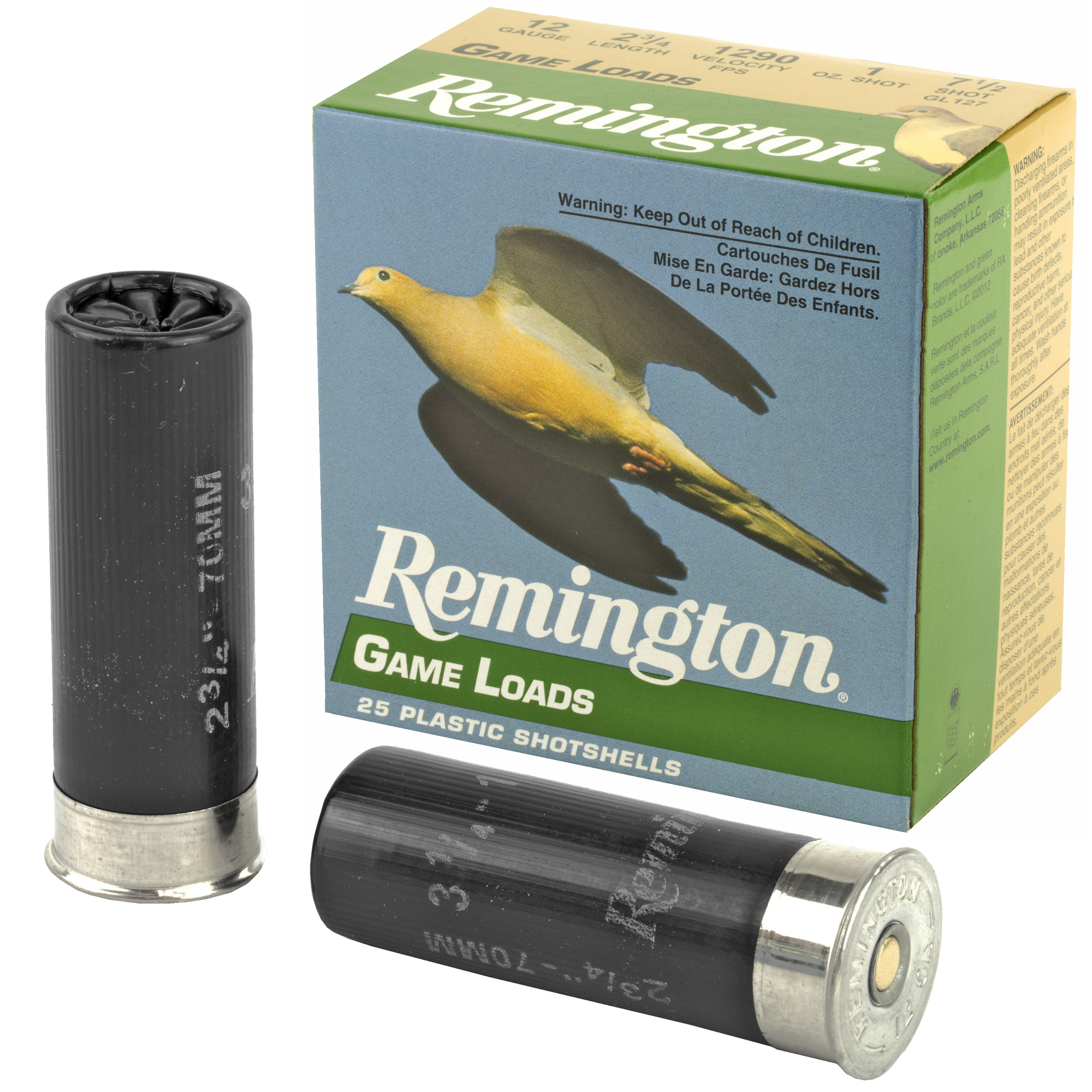 Remington Game Load 12 Gauge 2.75″ #7.5 Shotshell – 25rd