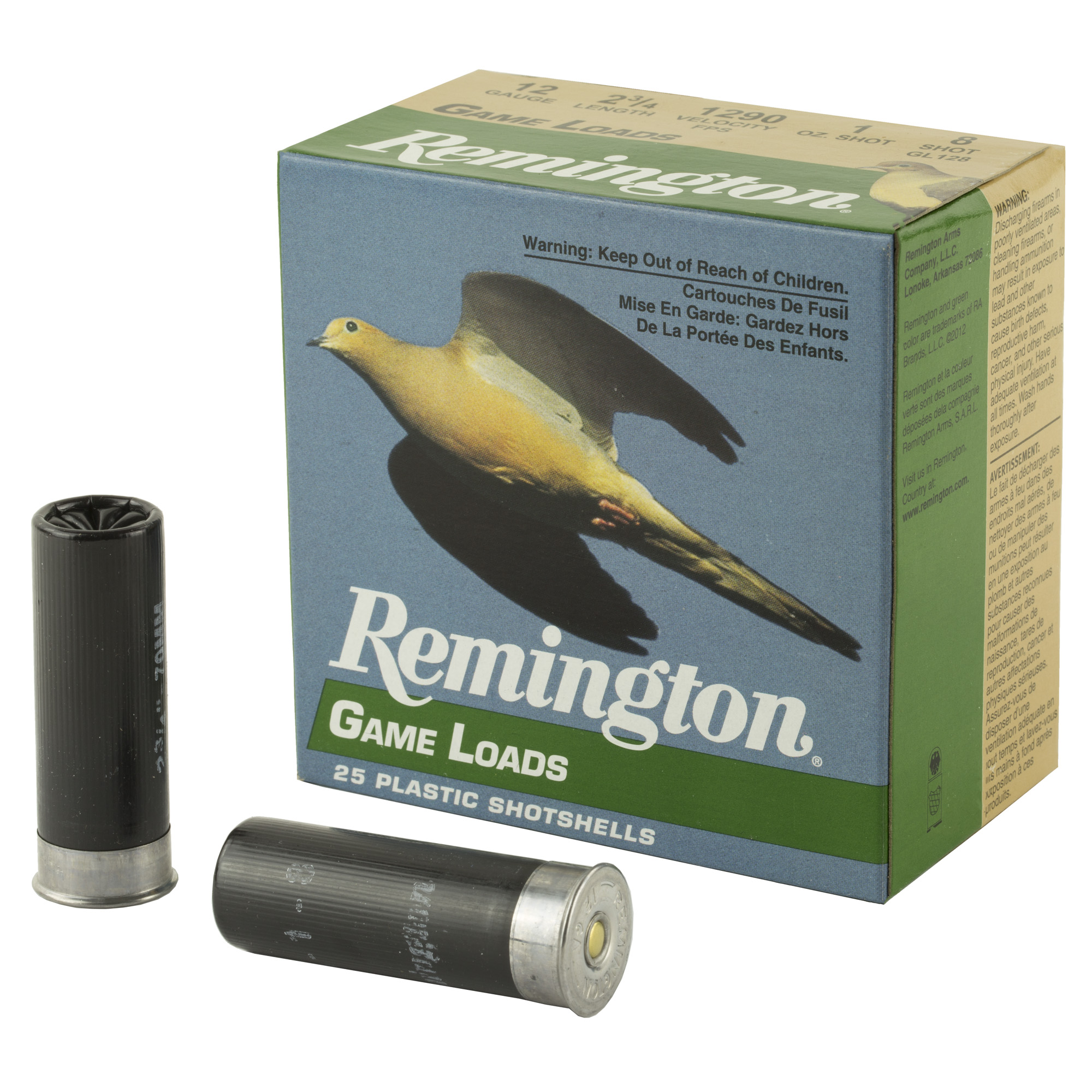 Remington Game Load 12 Gauge 2.75″ #8 Shotshell – 25rd