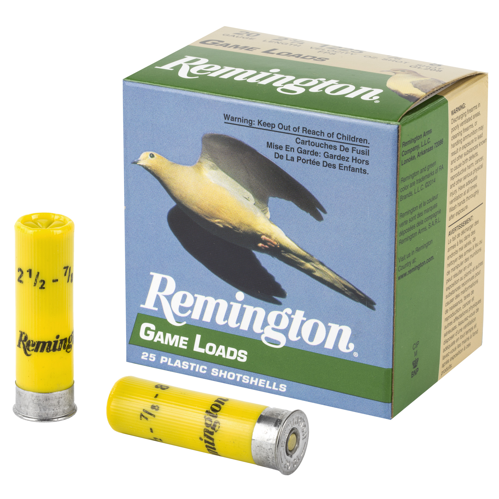 Remington Game Load 20 Gauge 2.75″ #8 Shotshell – 25rd