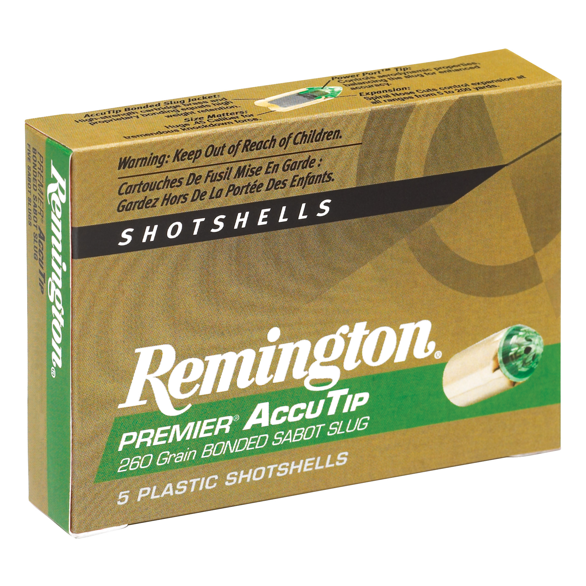 Remington AccuTip 20 Gauge 3″ 260gr Sabot Slug – 5rd