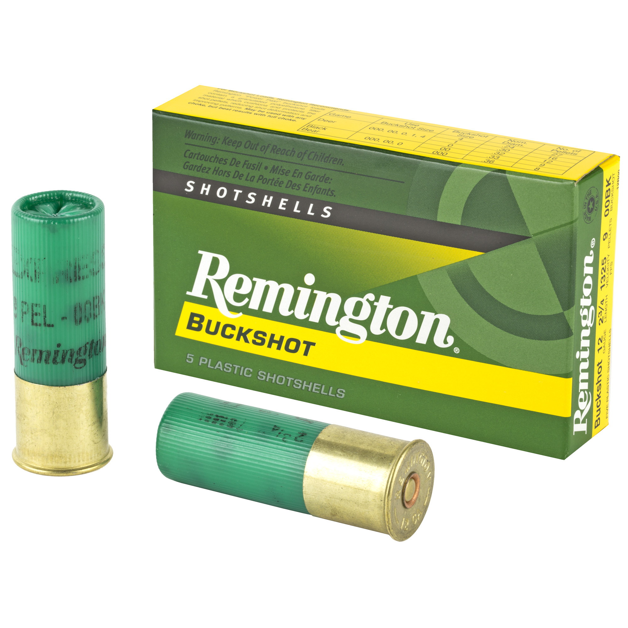 Remington Express 12 Gauge 2.75″ 9 Pellets 00 Buck Buckshot – 5rd