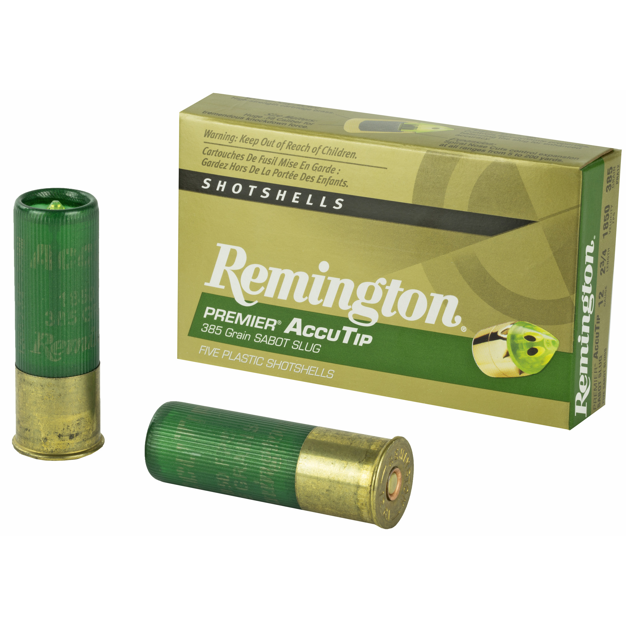 Remington AccuTip 12 Gauge 2.75″ 385gr Sabot Slug – 5rd