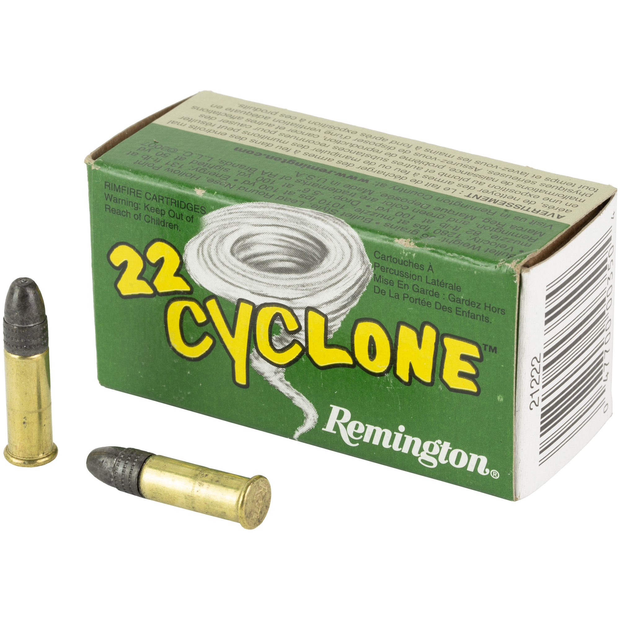 Remington CYCLONE 22 LR 36gr Hollow Point – 50rd