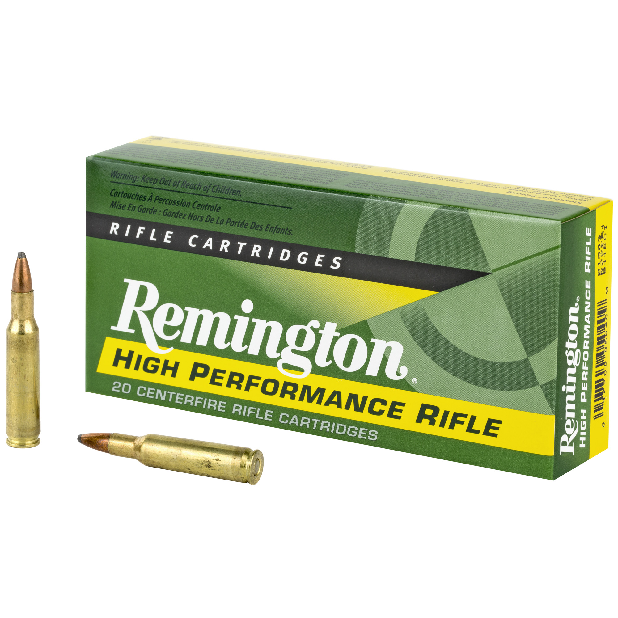 Remington PSP High Performance Rifle 222 Remington 50gr Pointed Soft Point – 20rd