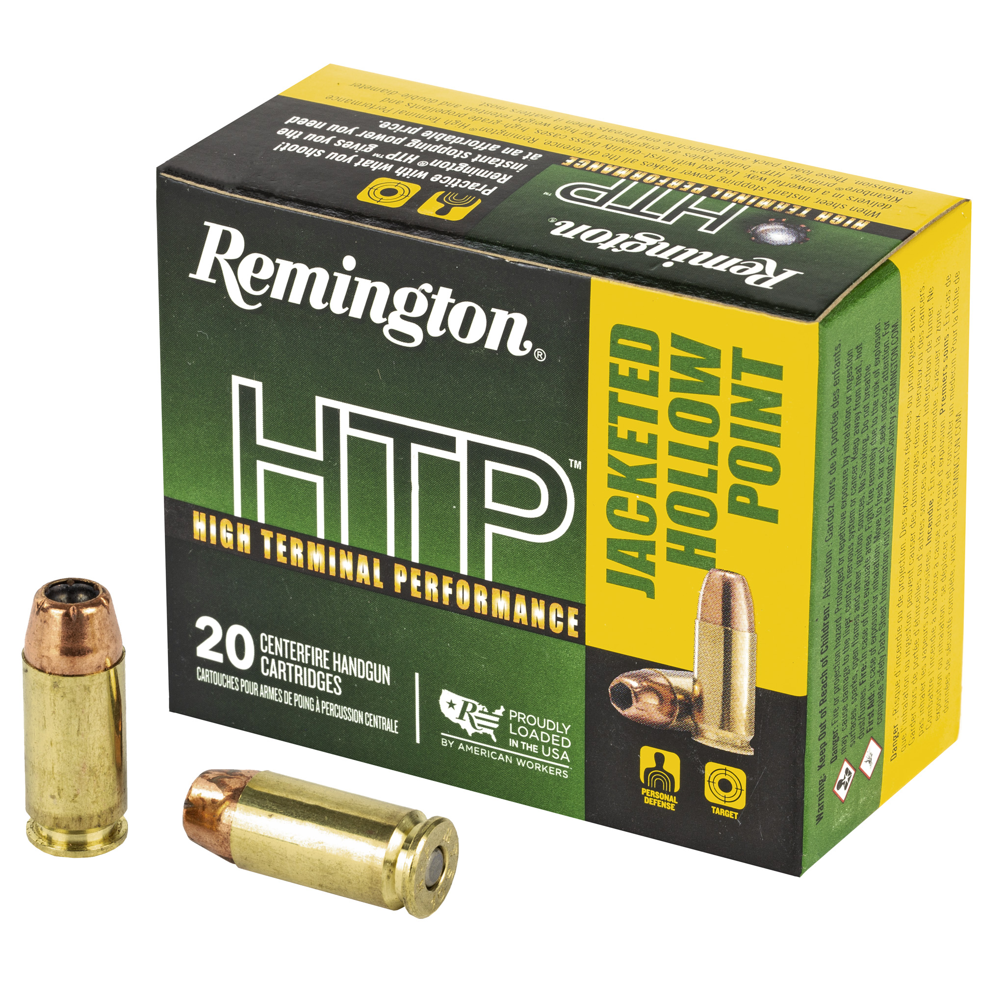 Remington High Terminal Performance 40 S&W 180gr Jacketed Hollow Point – 20rd