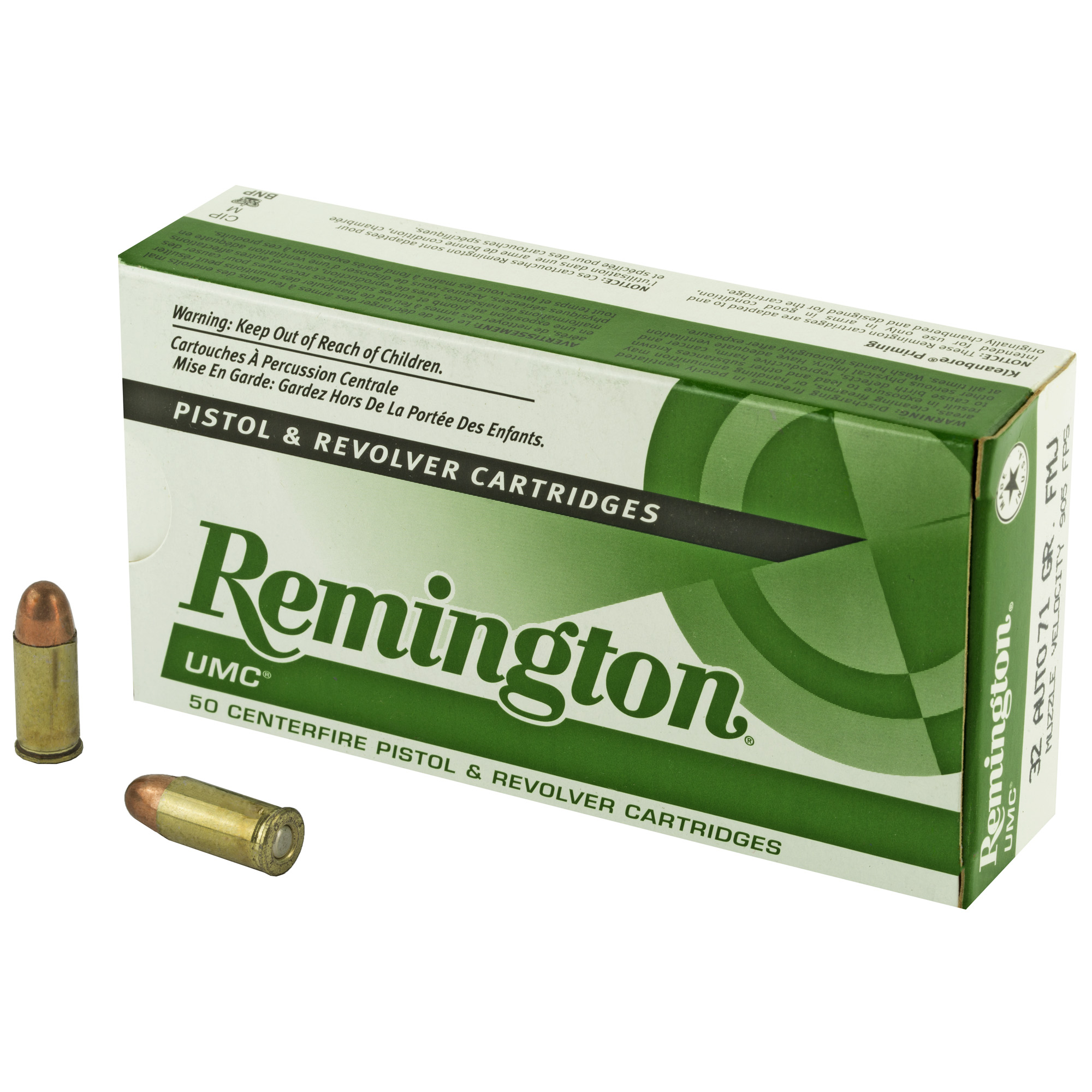 Remington UMC 32 ACP 71gr Full Metal Jacket – 50rd