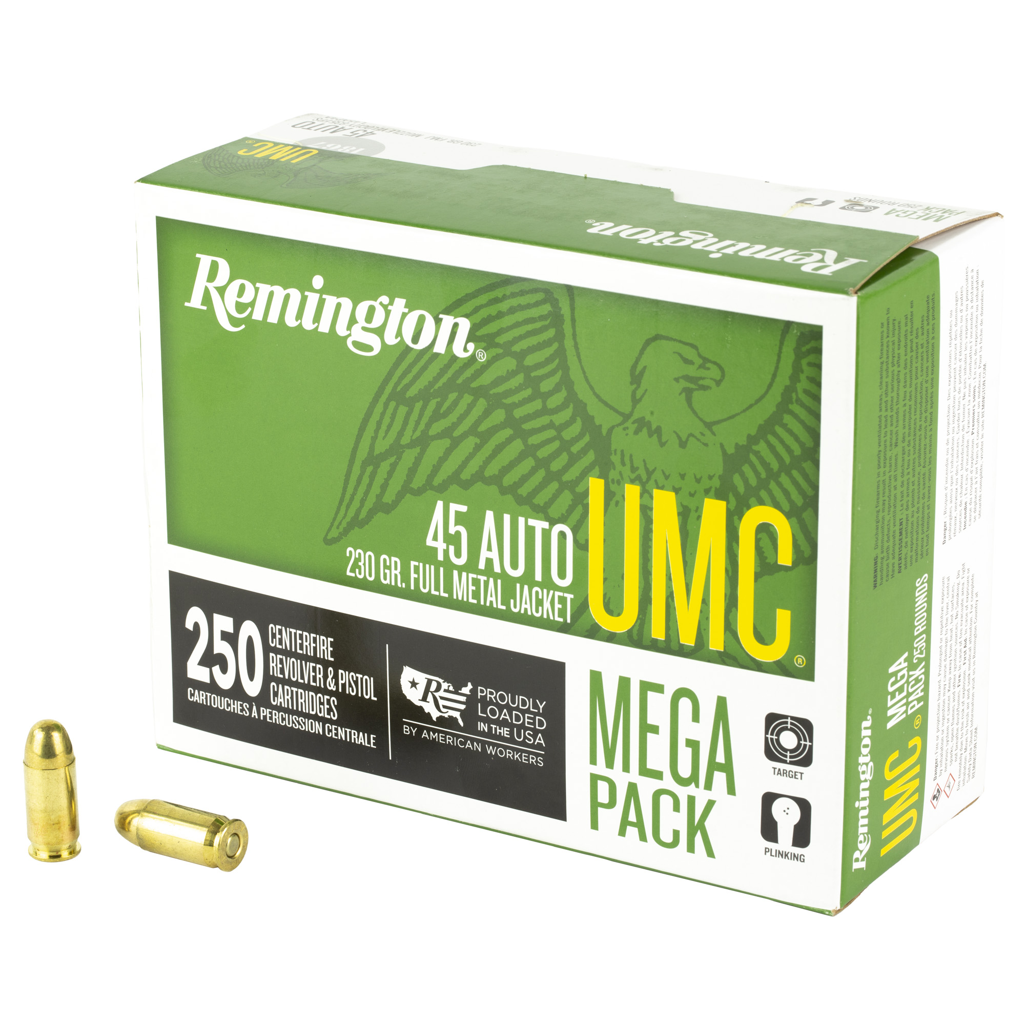 Remington UMC 45 ACP Mega Pack – 250rd 230gr Full Metal Jacket – 250rd