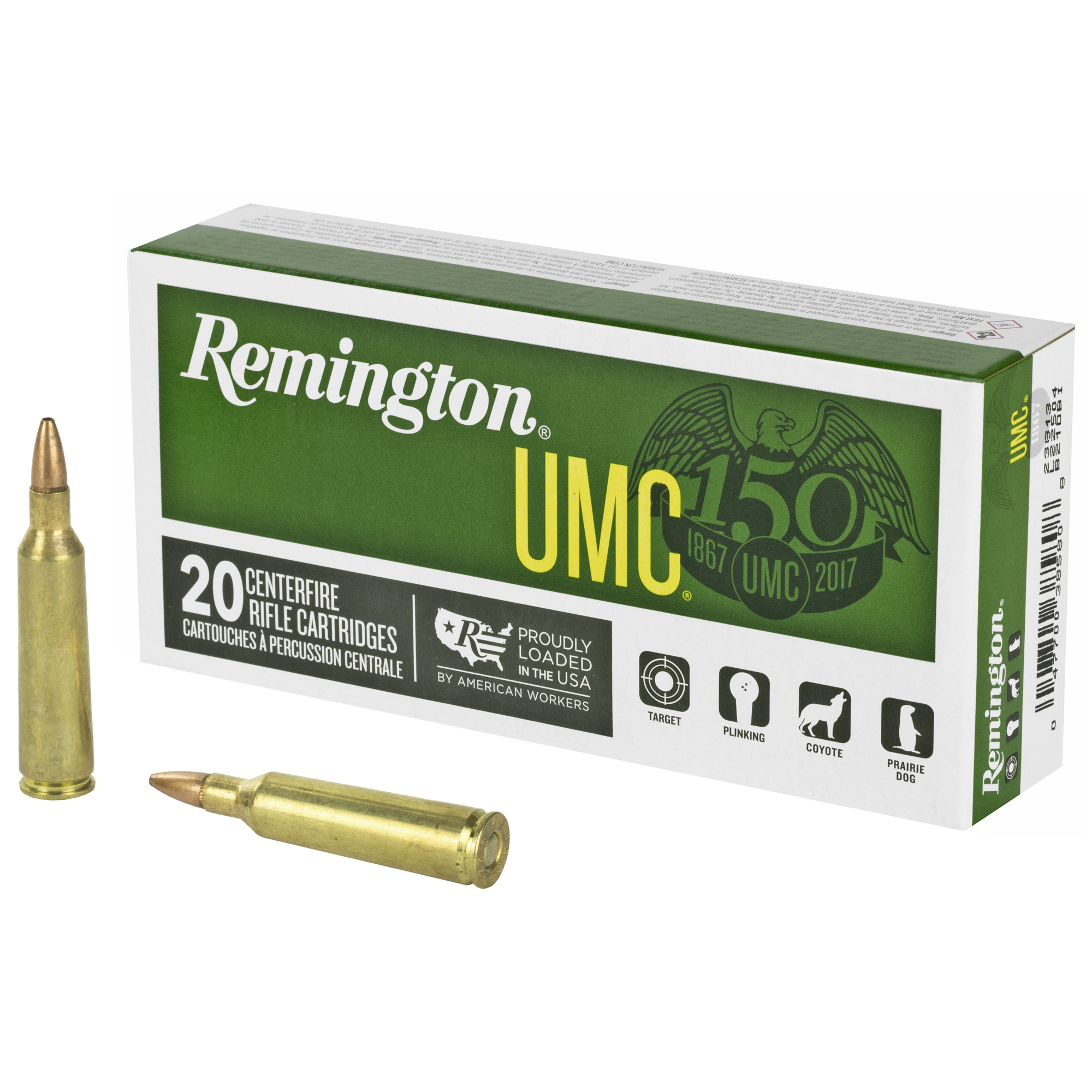 Remington UMC 22-250 Remington 50gr Hollow Point – 20rd