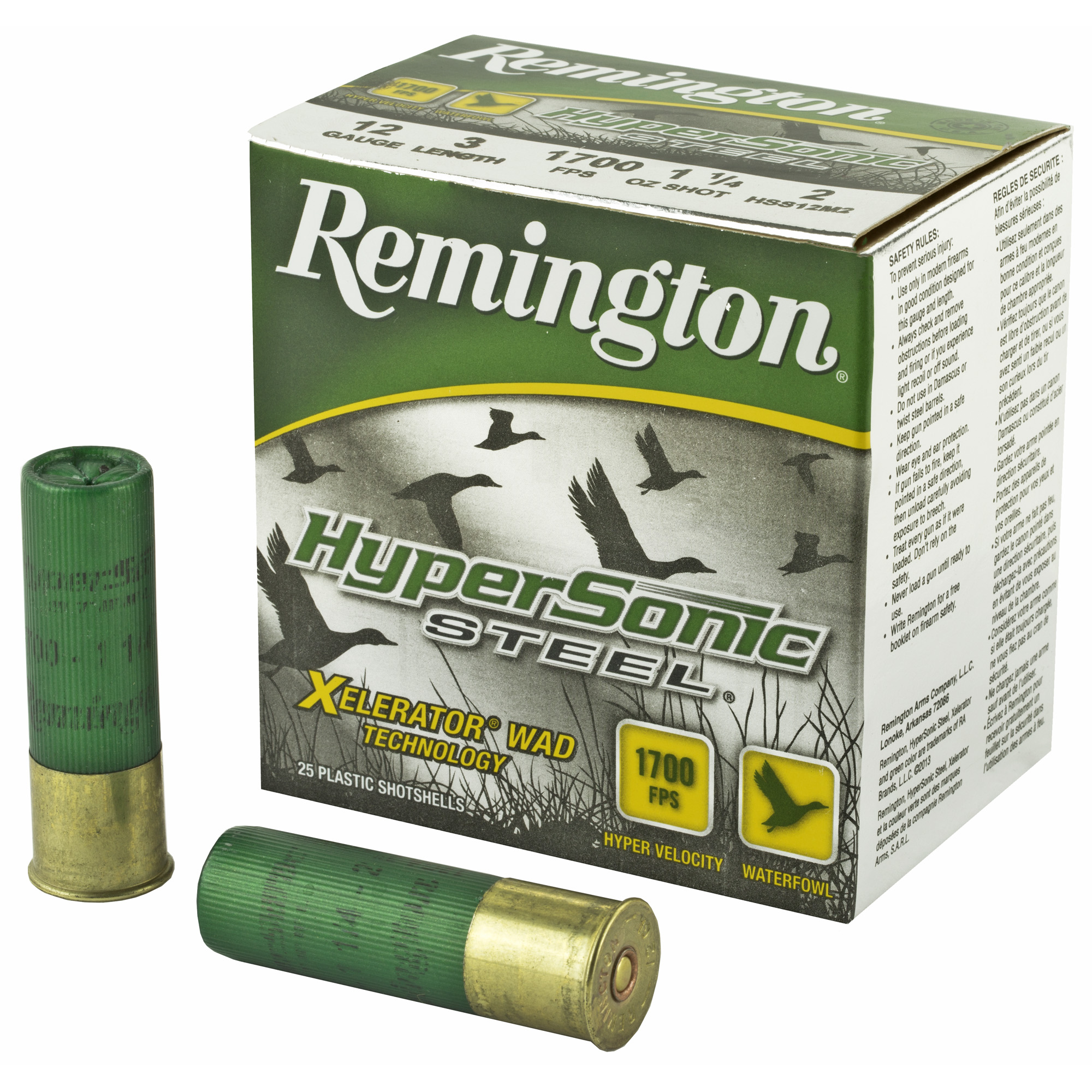 Remington Hypersonic 12 Gauge 3″ California Certified Nonlead Ammunition #2 Steel Shot – 25rd