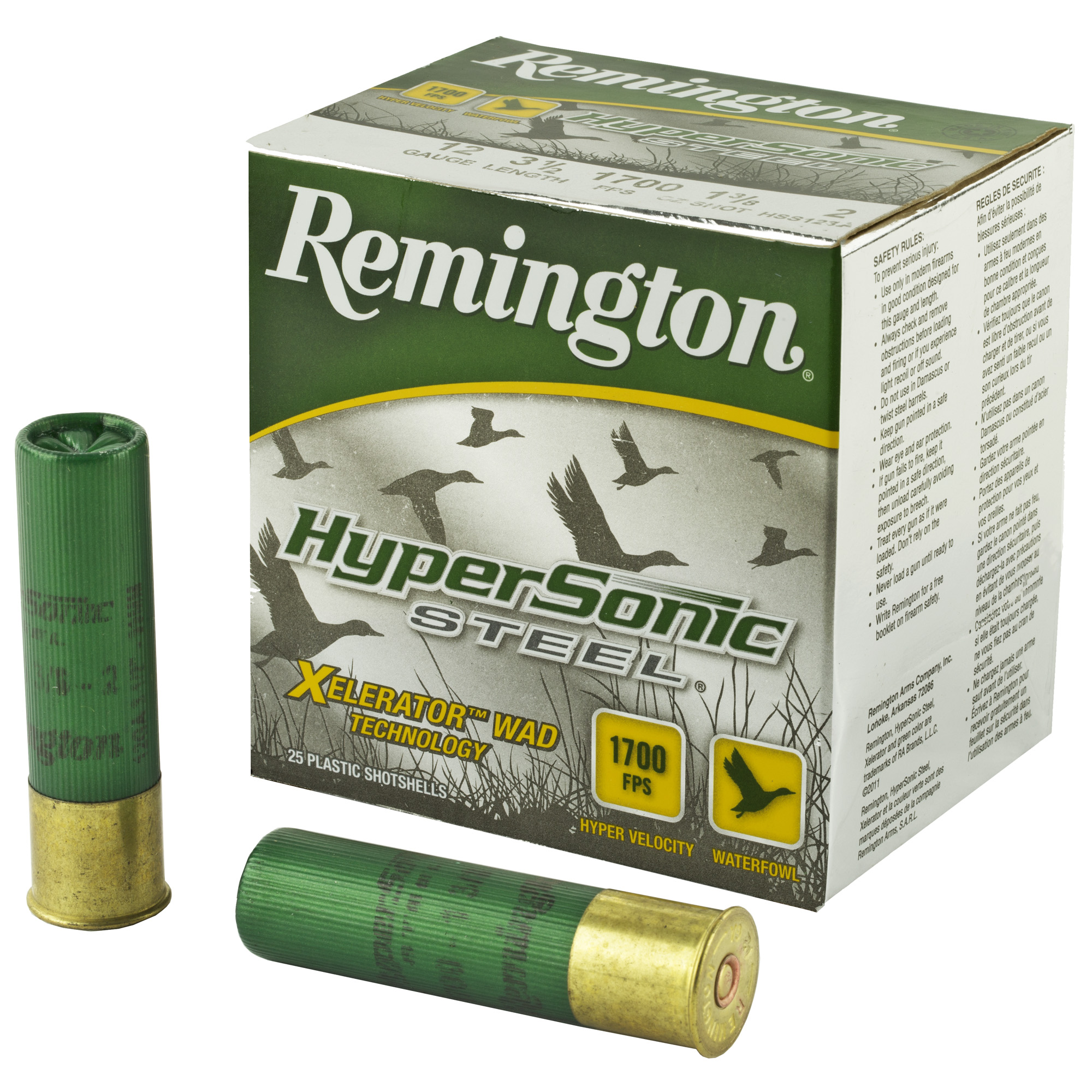 Remington Hypersonic 12 Gauge 3.5″ California Certified Nonlead Ammunition #2 Steel Shot – 25rd