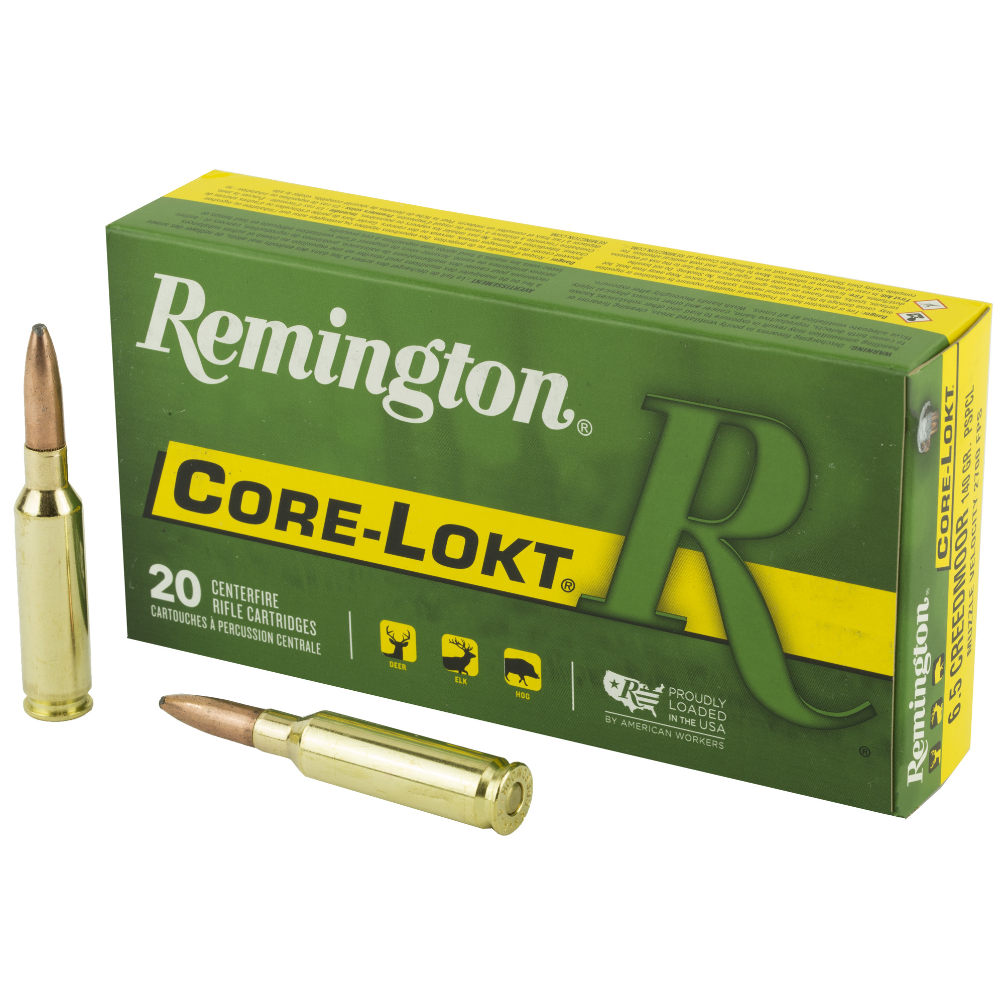 Remington Core Lokt 6.5 Creedmoor 140gr Pointed Soft Point – 20rd