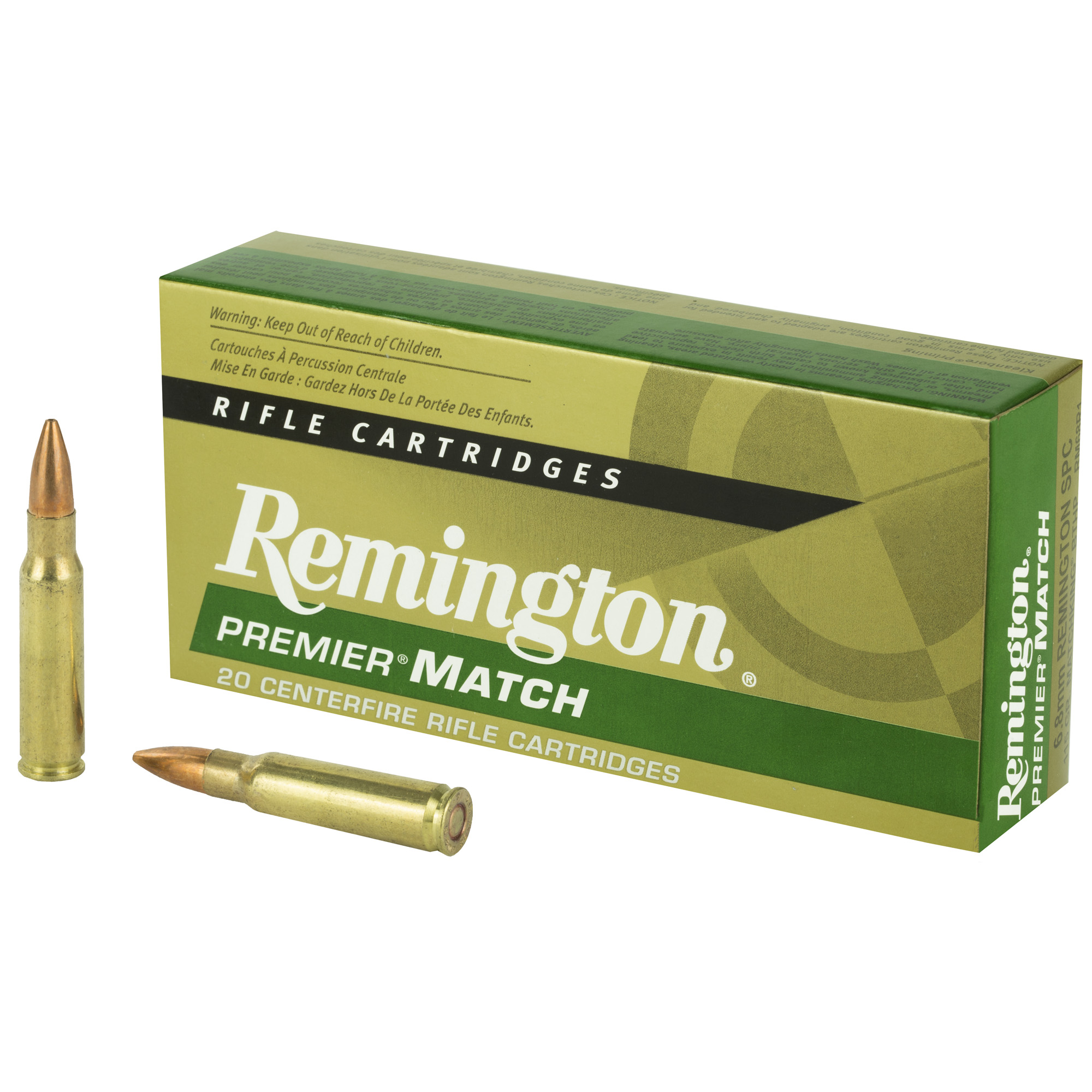 Remington Premier Match 6.8 SPC 115gr Boat Tail Hollow Point – 20rd