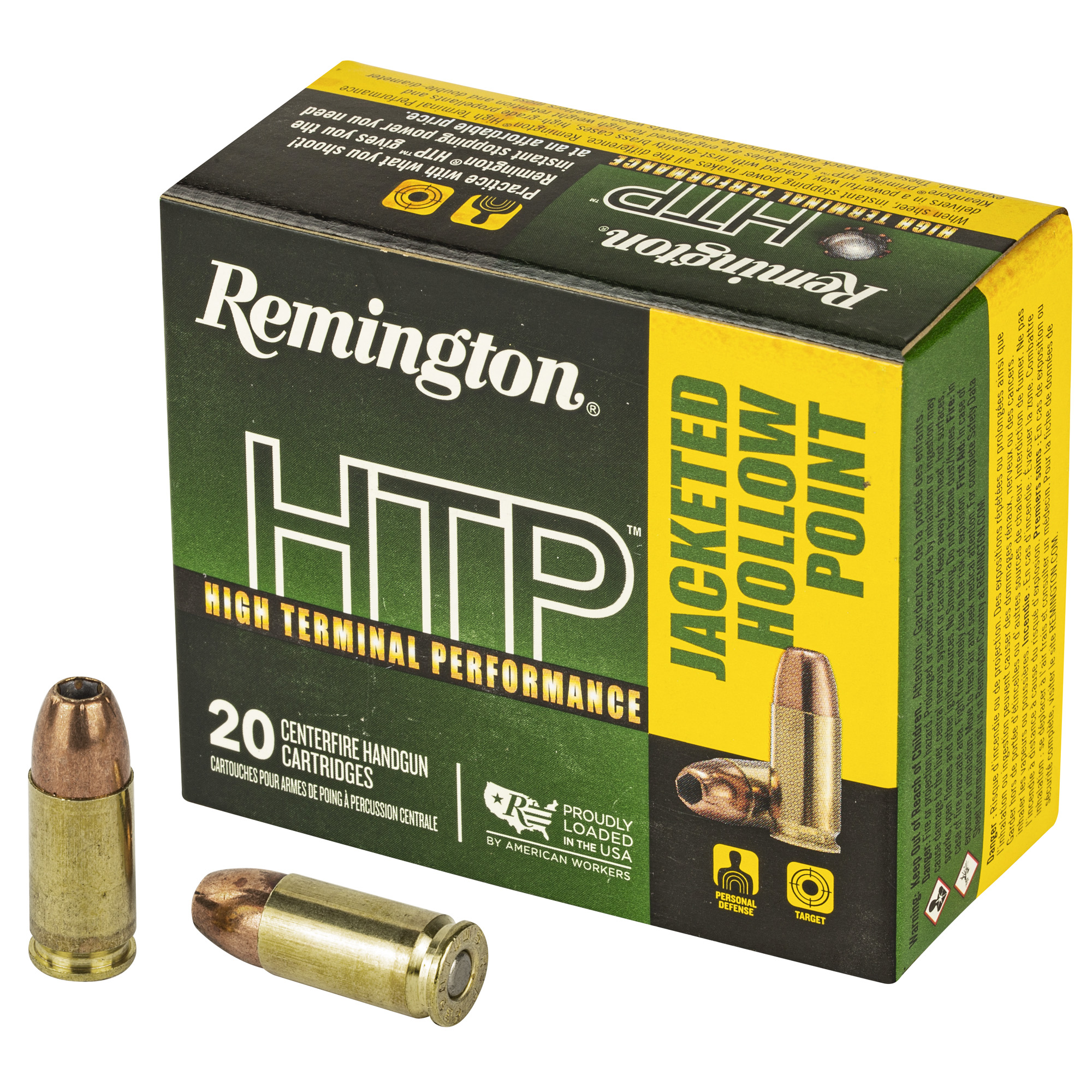 Remington High Terminal Performance 9mm 147gr Jacketed Hollow Point – 20rd