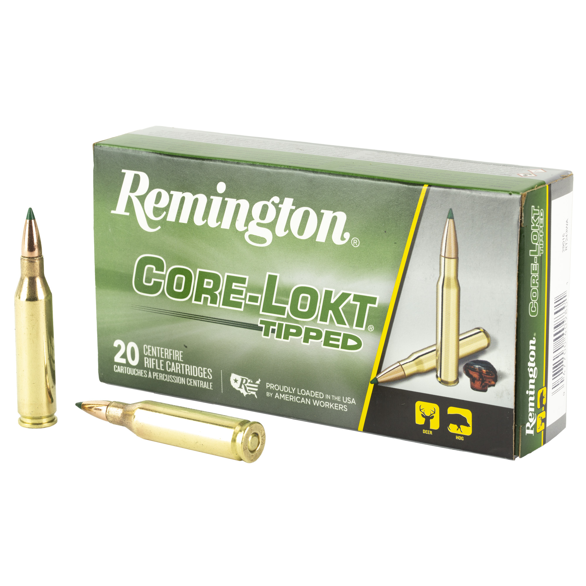 Remington Core Lokt TIPPED 243 Winchester 95gr Polymer Tip – 20rd