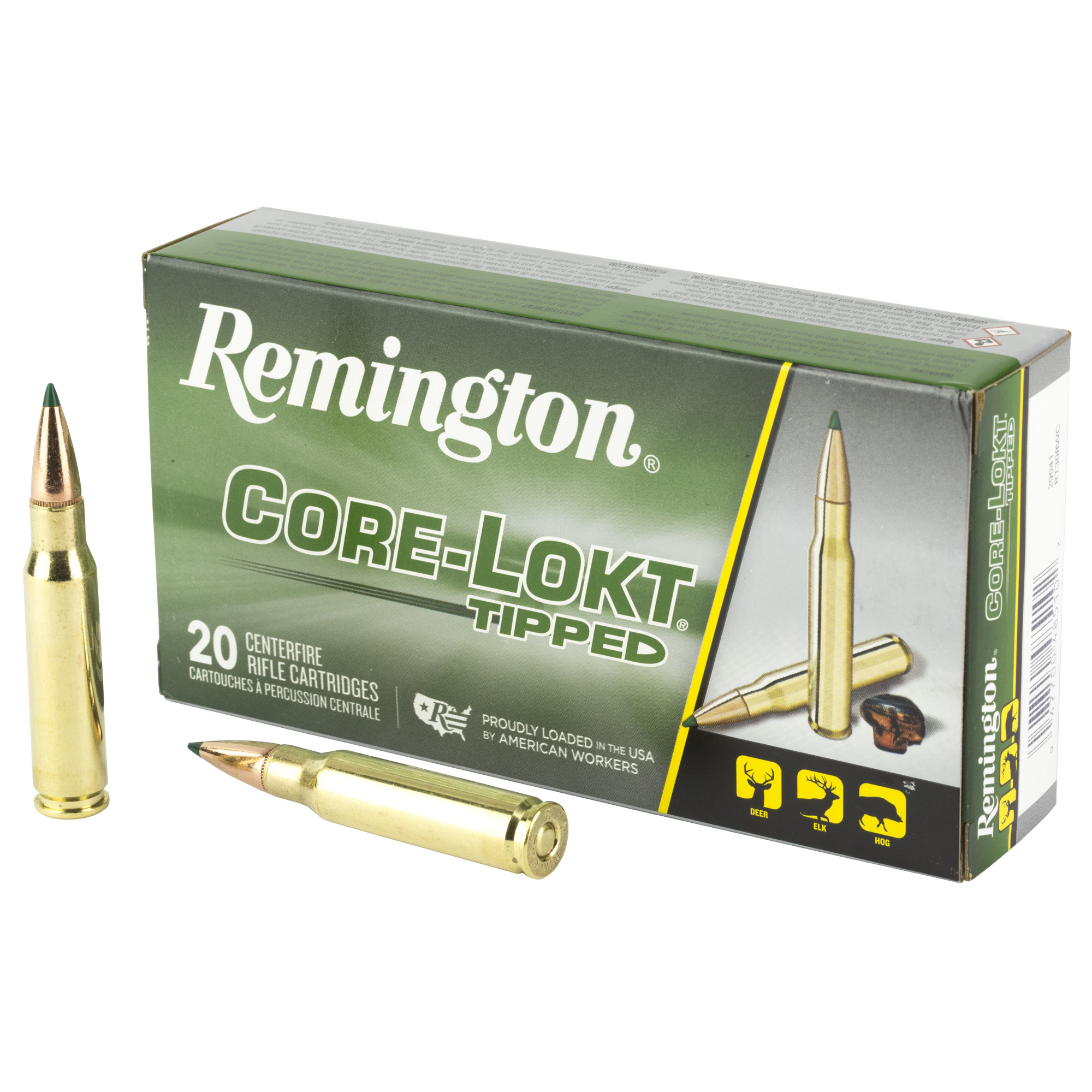 Remington Core Lokt TIPPED 308 Winchester 180gr Polymer Tip – 20rd