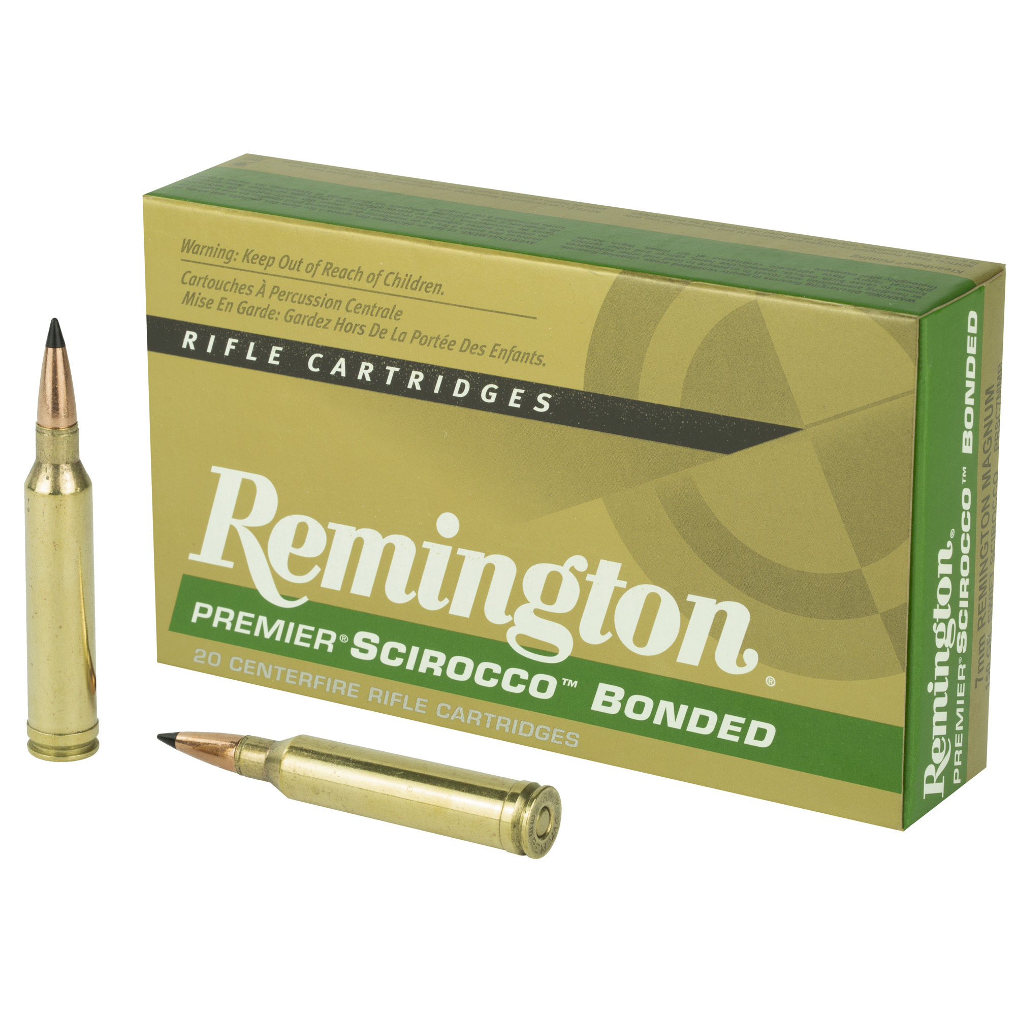 Remington Premier Scirocco Bonded 7mm Remington 150gr Polymer Tip – 20rd