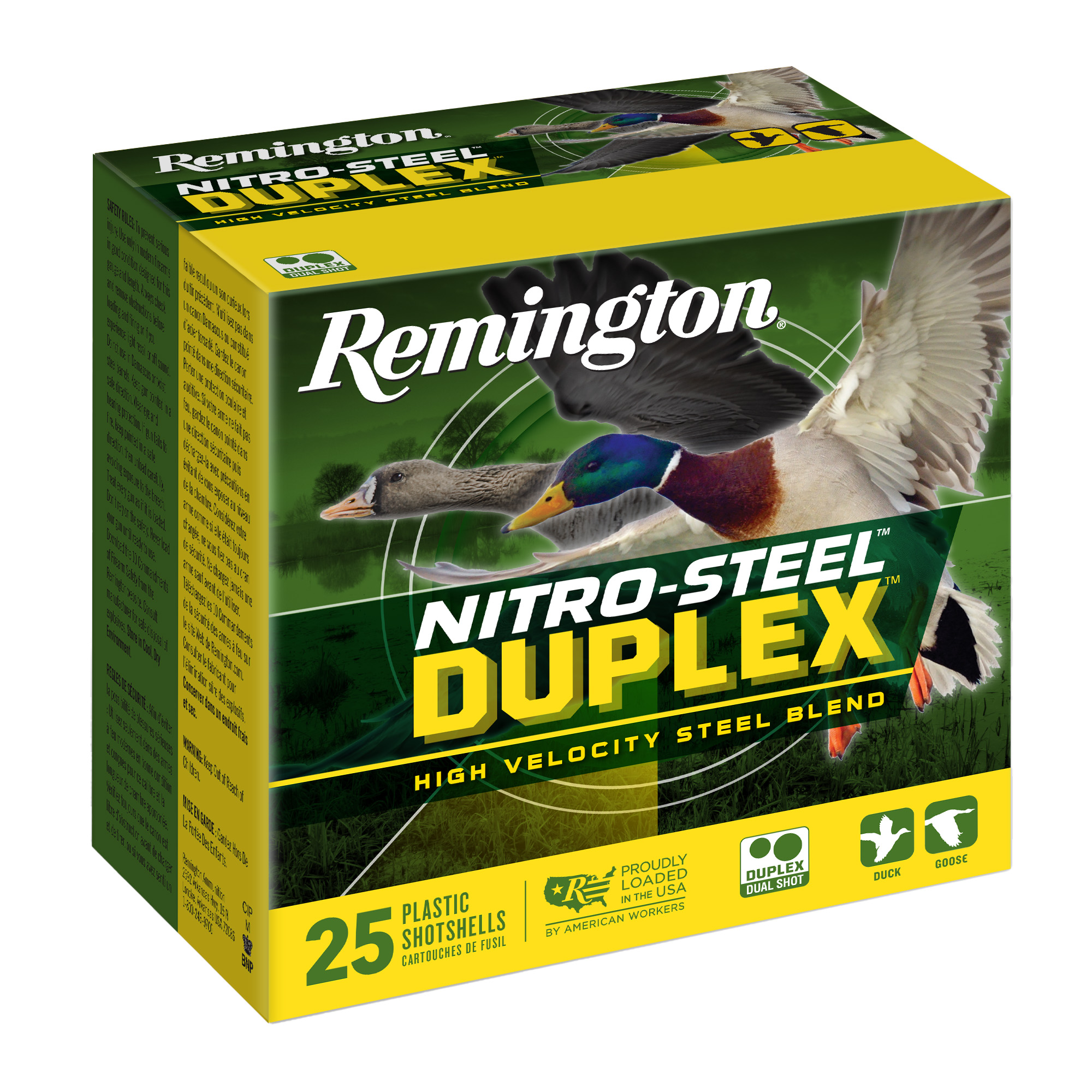 Remington Nitro Steel Duplex Magnum 12 Gauge 3″ BB and #2 Steel Shot – 25rd