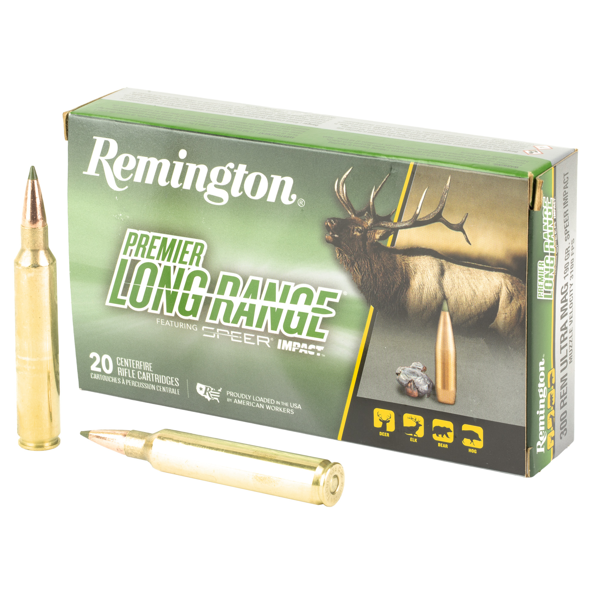 Remington Speer Impact 300 Remington Ultra Magnum 190gr Polymer Tip – 20rd