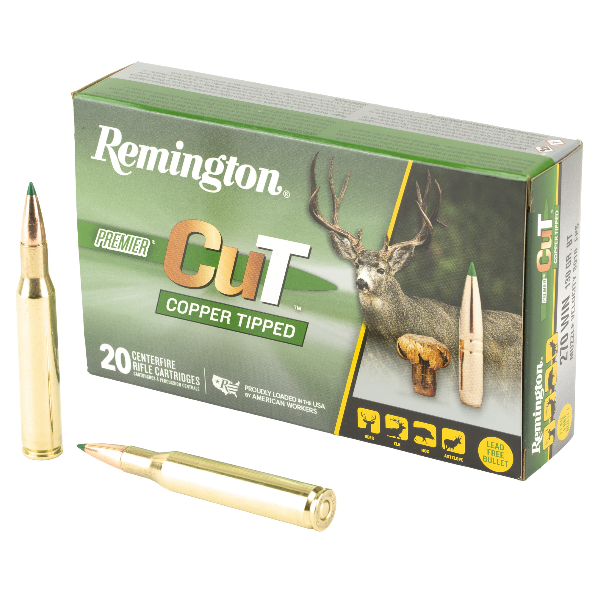 Remington Premier CuT 270 Winchester 130gr Copper – 20rd