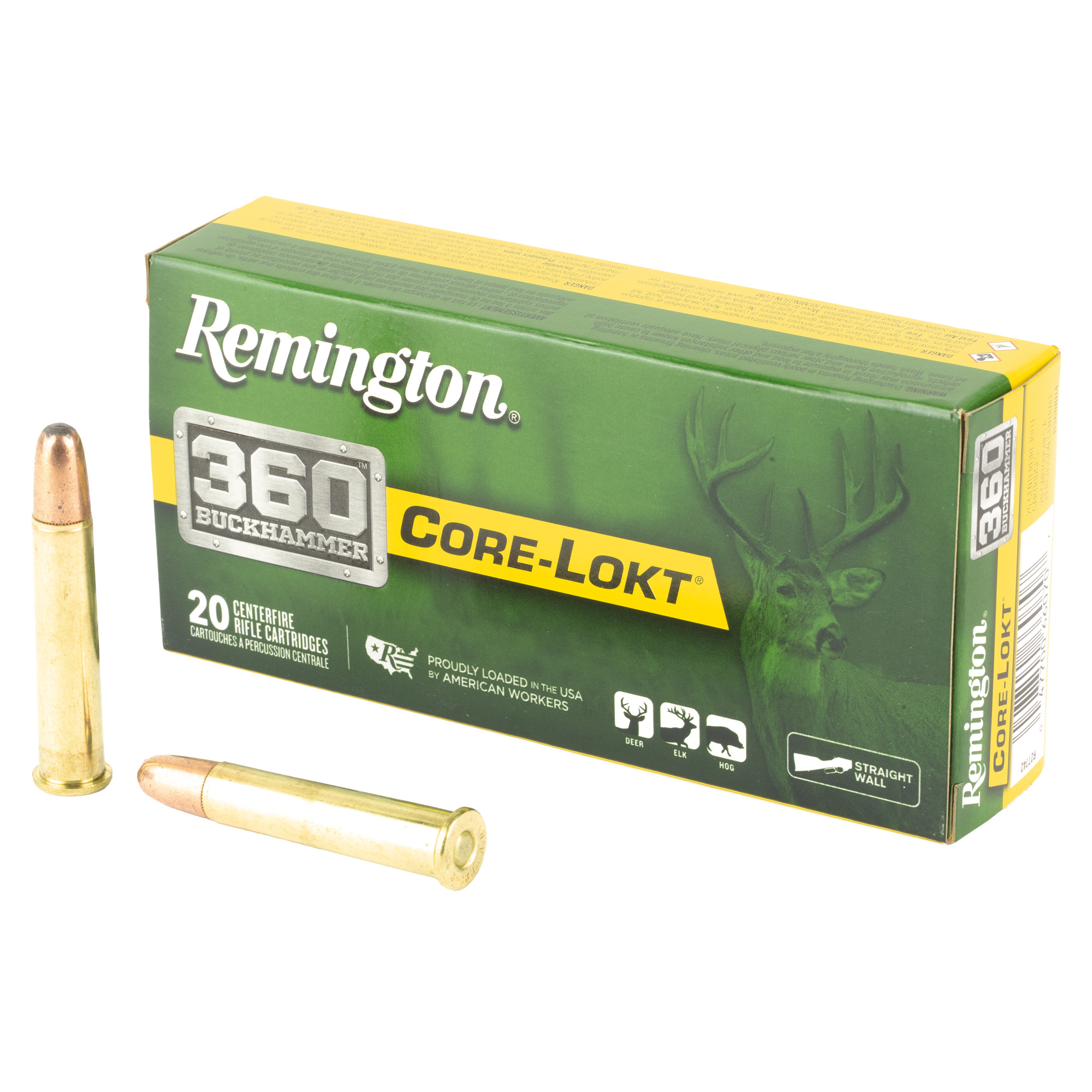 Remington Core Lokt 360 Buckhammer 180gr Soft Point – 20rd