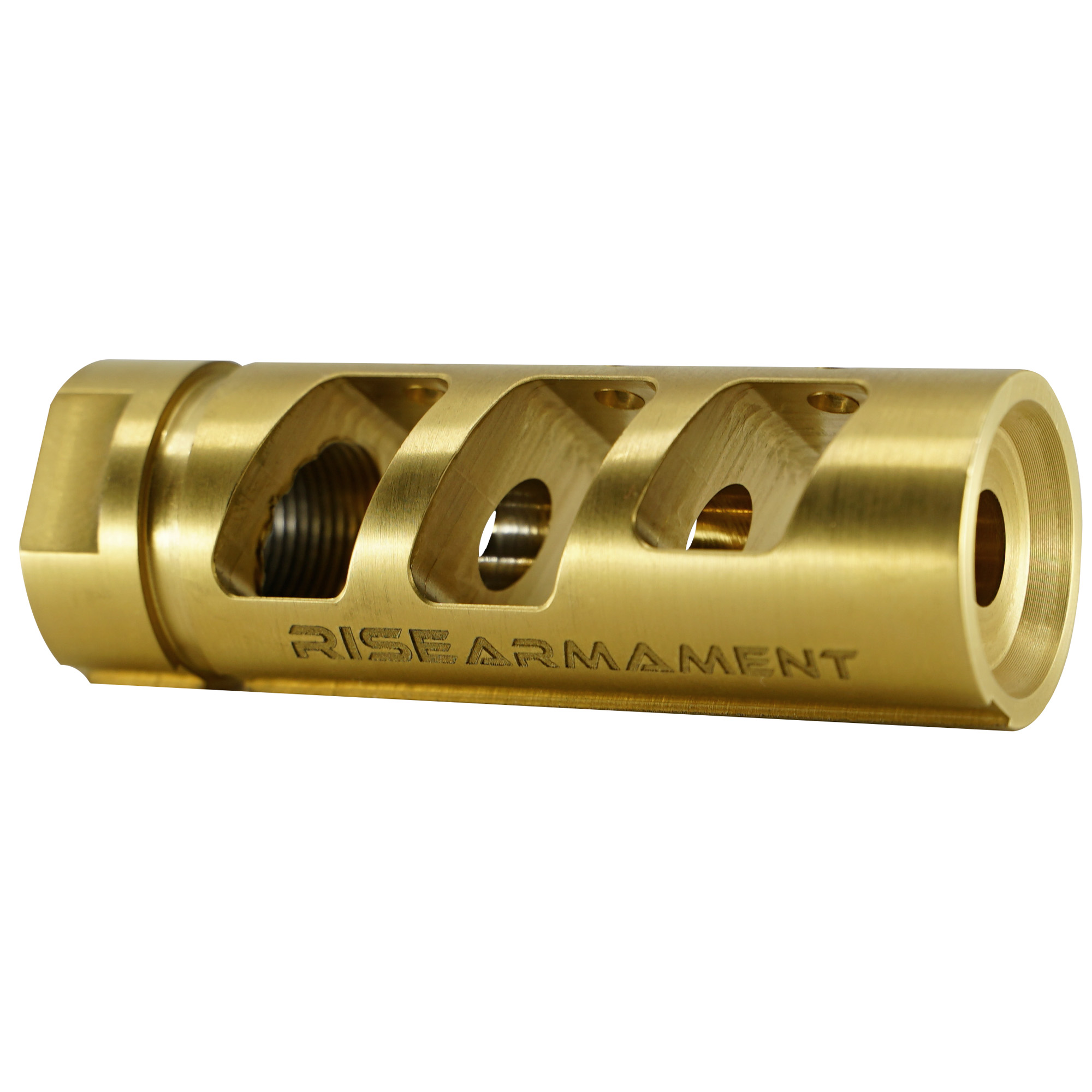 Rise Armament 1/2×28 5.56 NATO Compensator – Gold