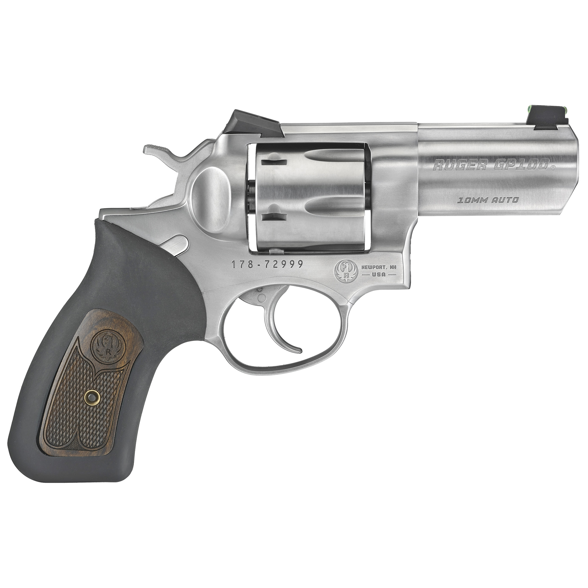 Ruger GP100 TALO Double Action 3″ 10mm 6rd Novak – Silver