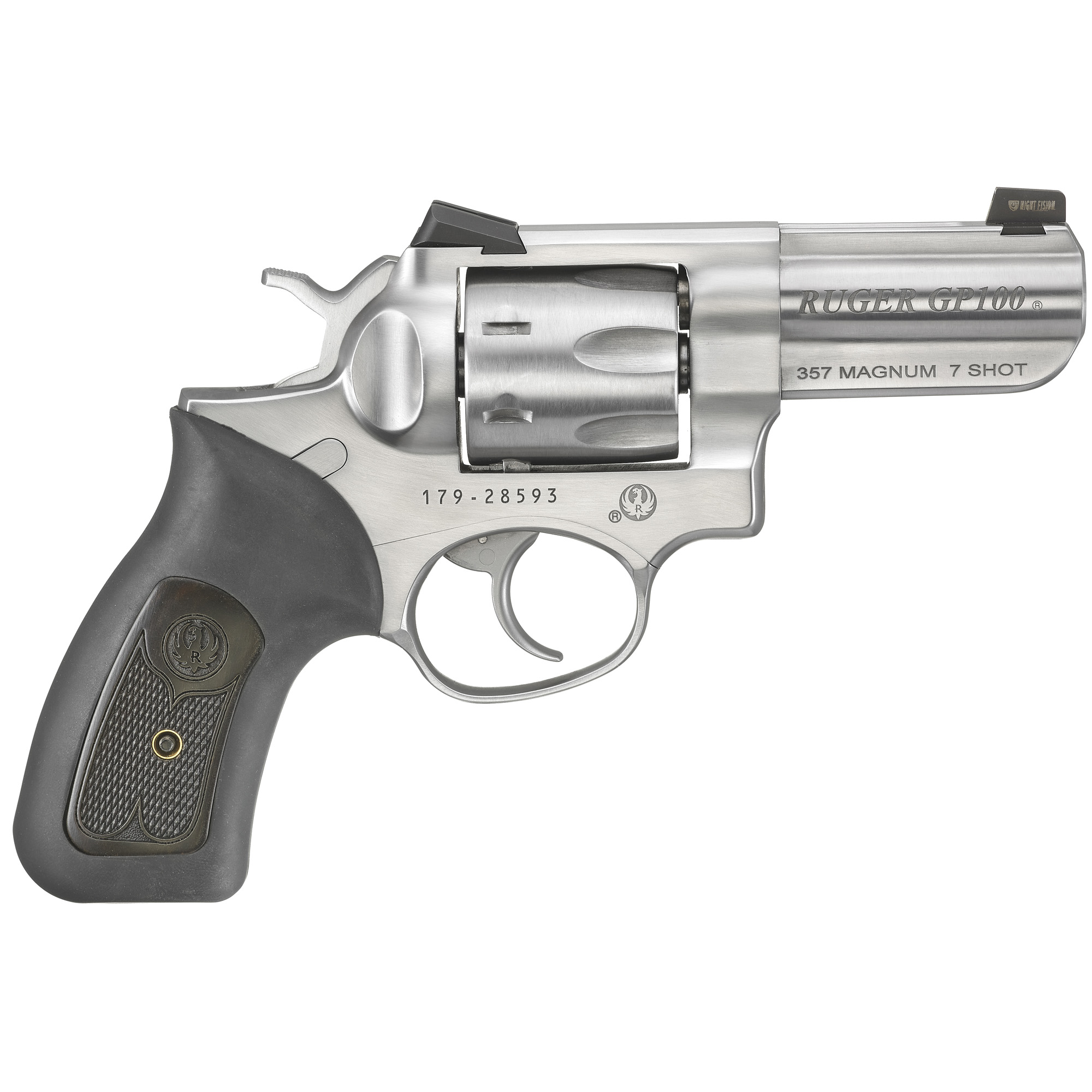 Ruger GP100 TALO Double Action 3″ 357 Magnum 7rd Novak – Silver