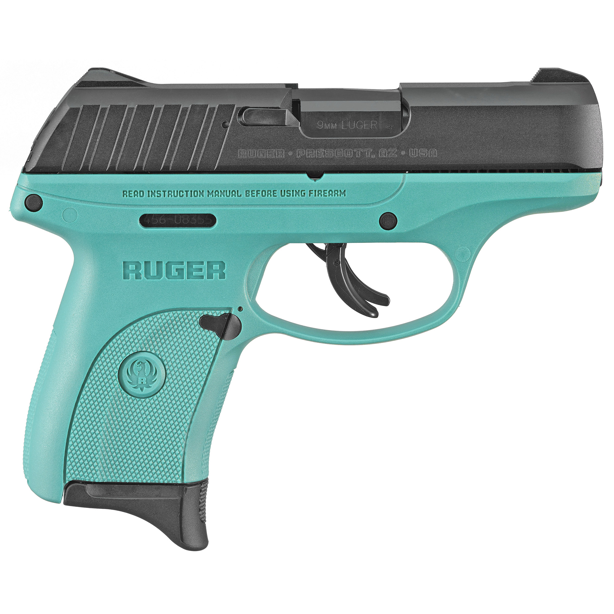 Ruger EC9s TALO Striker Fired 3.1″ 9mm 7rd Fixed Sights – Black, Turquoise