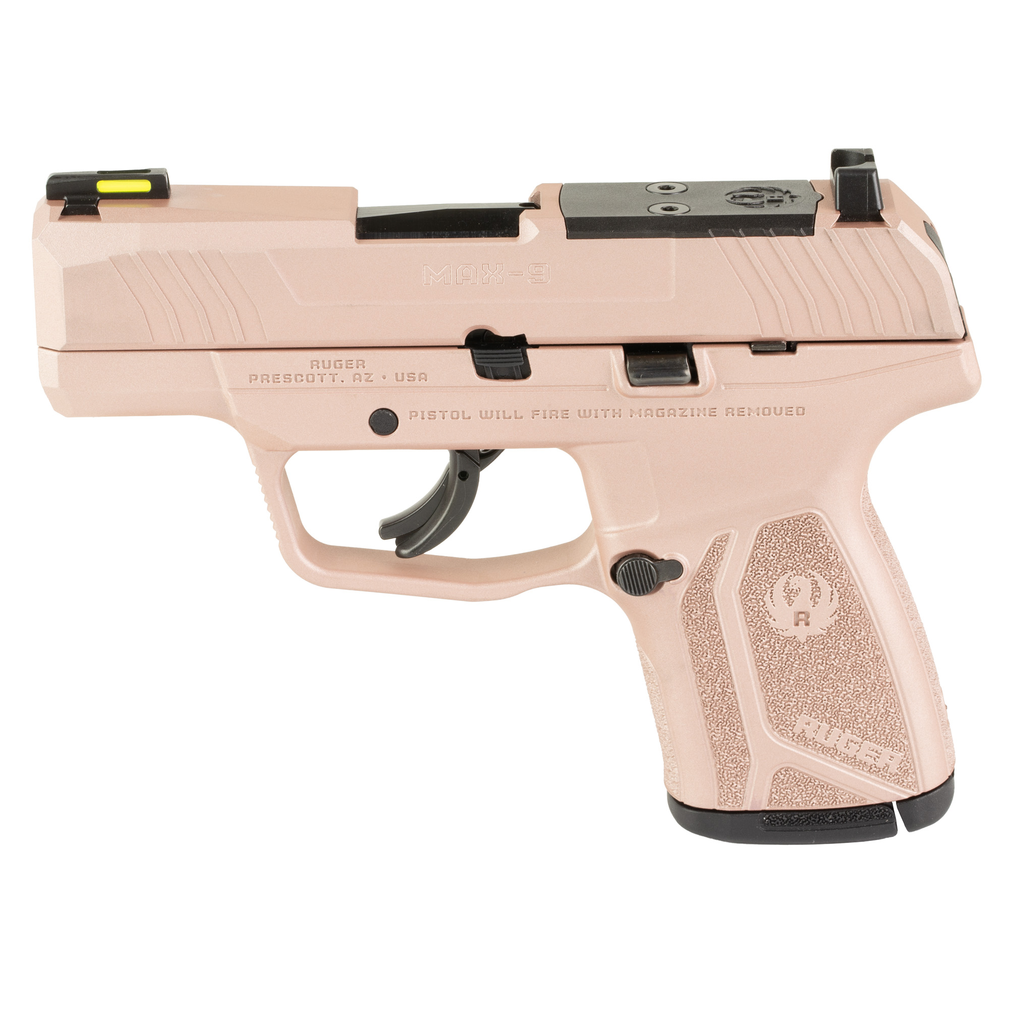 Ruger MAX-9 Striker Fired 3.2″ 9mm 10rd Front Night Sight – Rose Gold