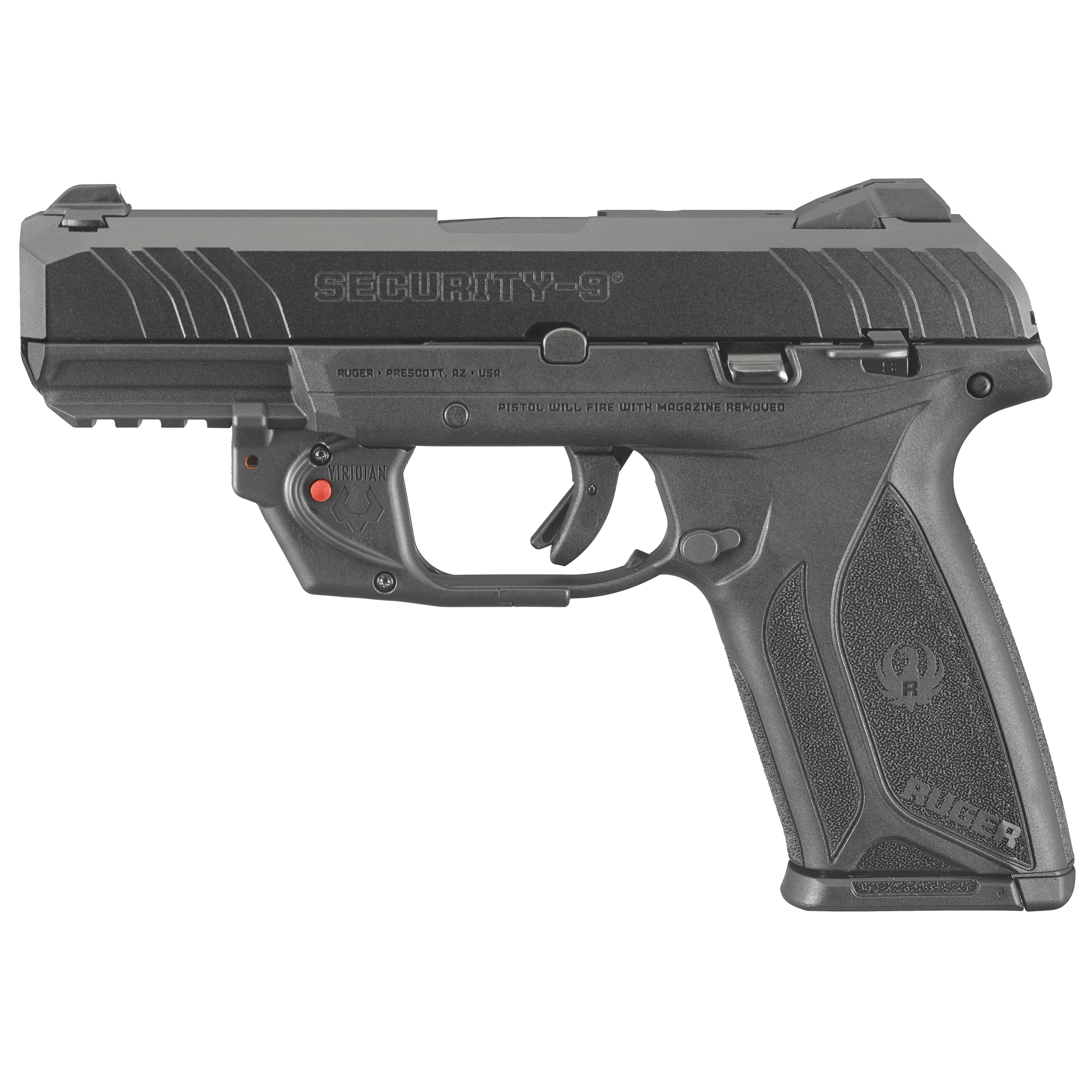 Ruger Security-9 Double Action 4″ 9mm 15rd 3 Dot – Black