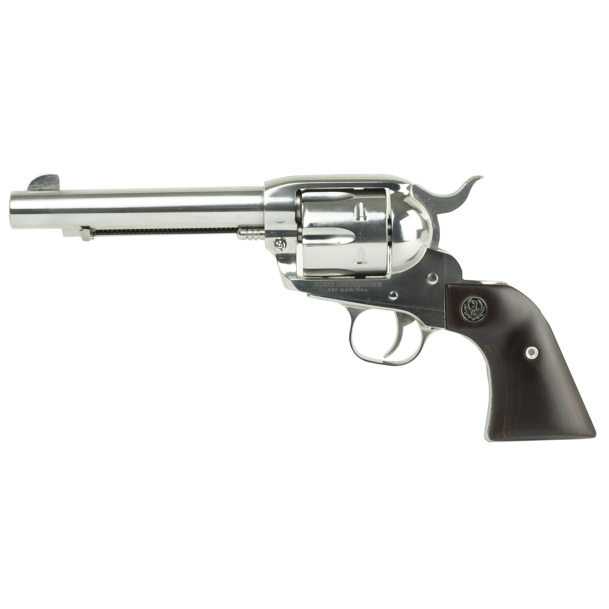 Ruger Vaquero Stainless Single Action 5.5″ 357 Magnum 6rd Fixed Sights – Silver