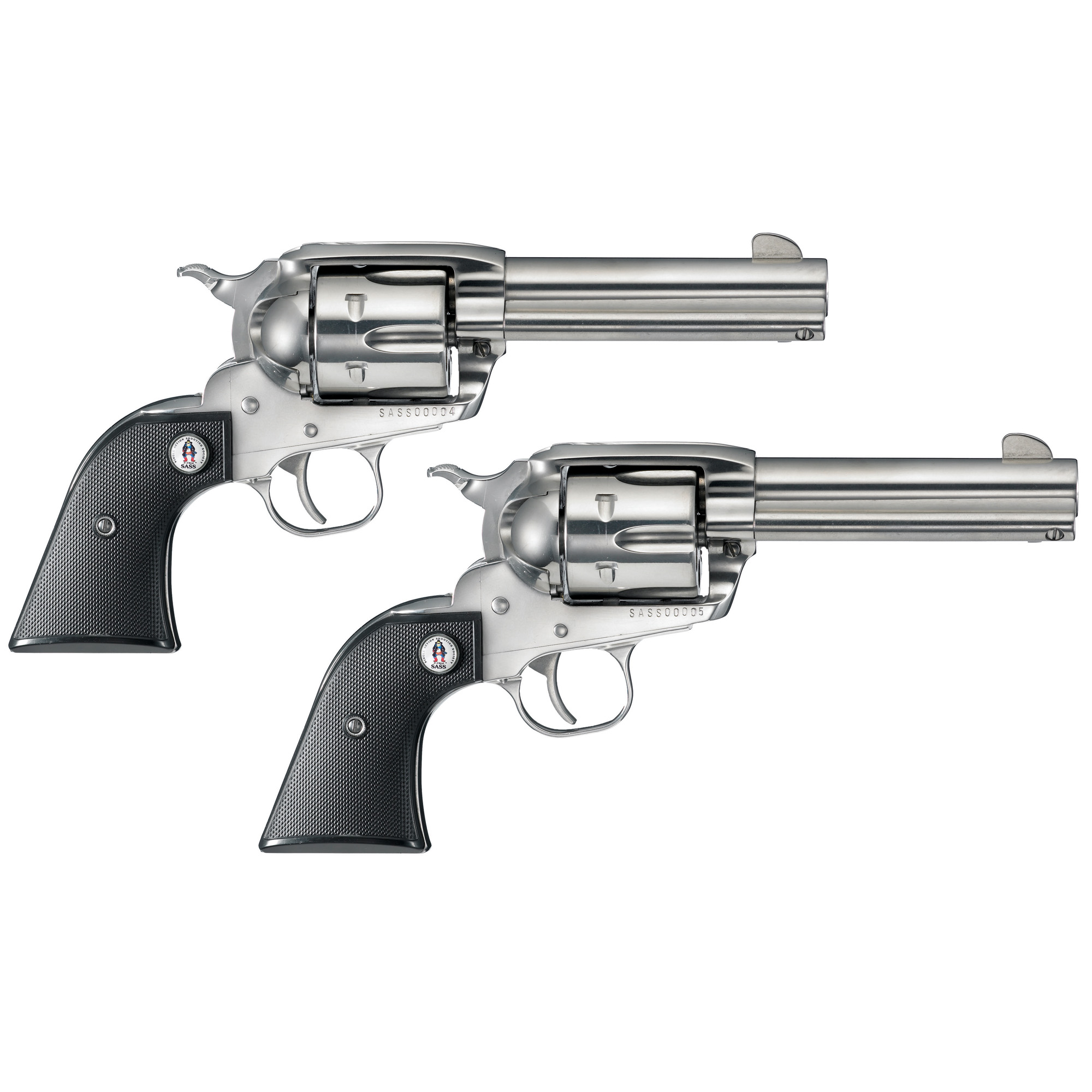 Ruger Vaquero SASS Single Action 4.6″ 357 Magnum 6rd Fixed Sights – Silver