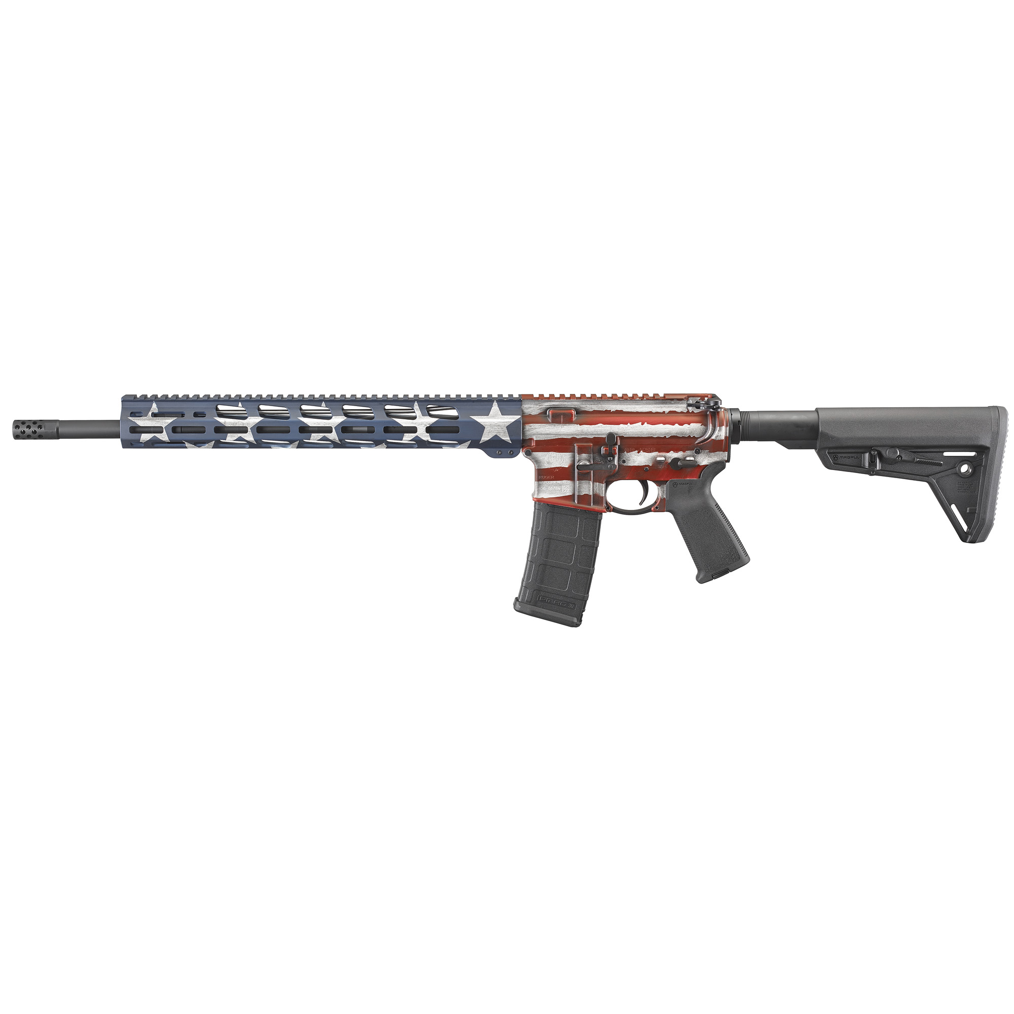 Ruger AR-556 MPR 18″ 5.56 NATO 30rd – Red, White, Blue