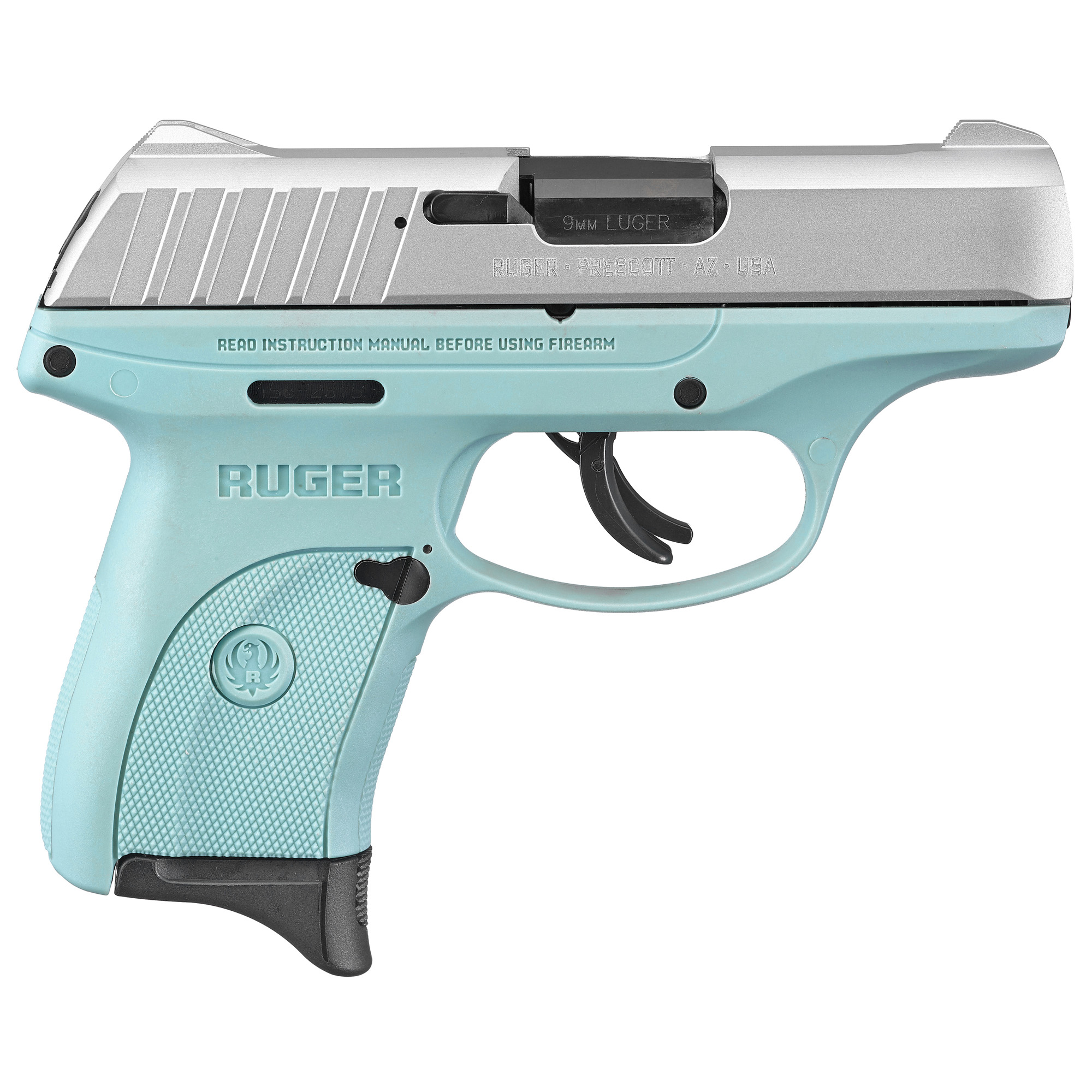 Ruger EC9s Striker Fired 3.1″ 9mm 7rd Integral Sights – Turquoise, Silver