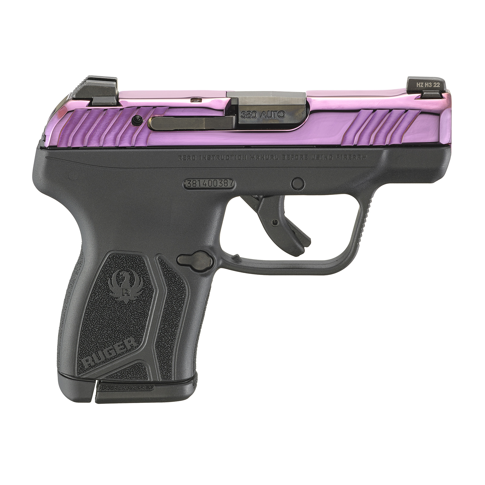 Ruger LCP MAX TALO 2.8″ 380 ACP 10rd Night Sight Front Only – Black, Purple