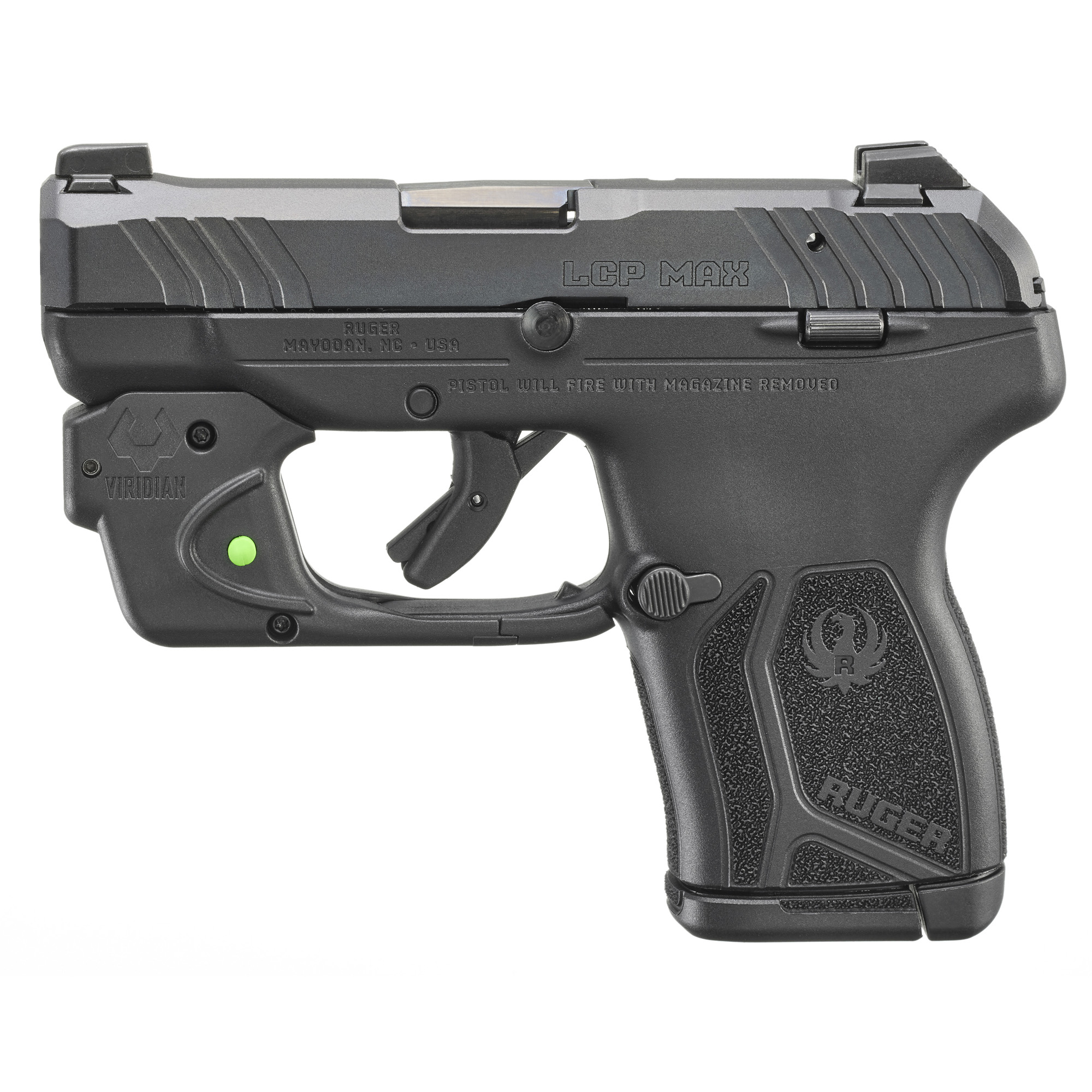 Ruger LCP MAX Double Action Only 2.8″ 380 ACP 10rd Night Sight Front Only – Black