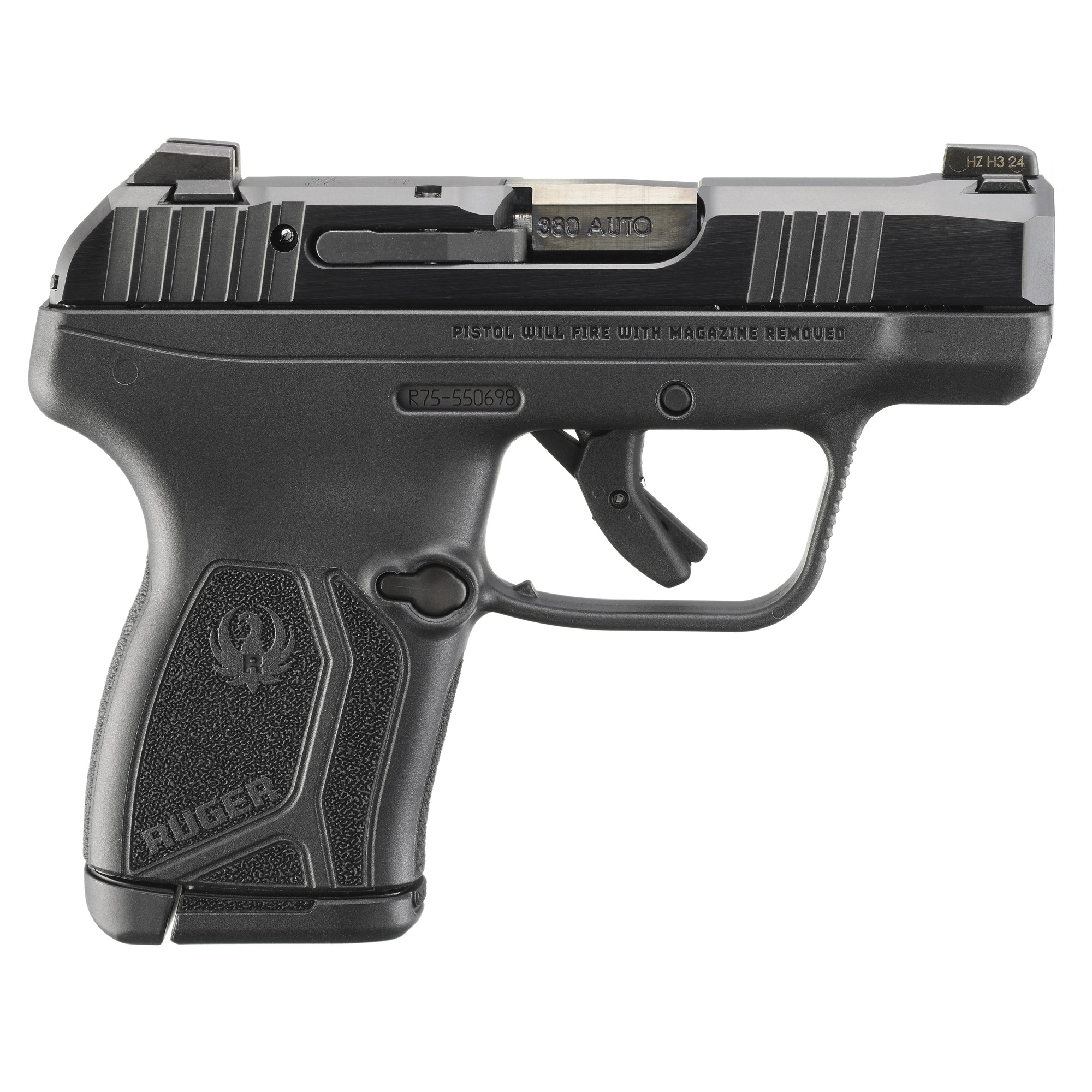 Ruger LCP MAX 75th Anniversary Double Action Only 2.75″ 380 ACP 10rd Night Sight Front Only – Black