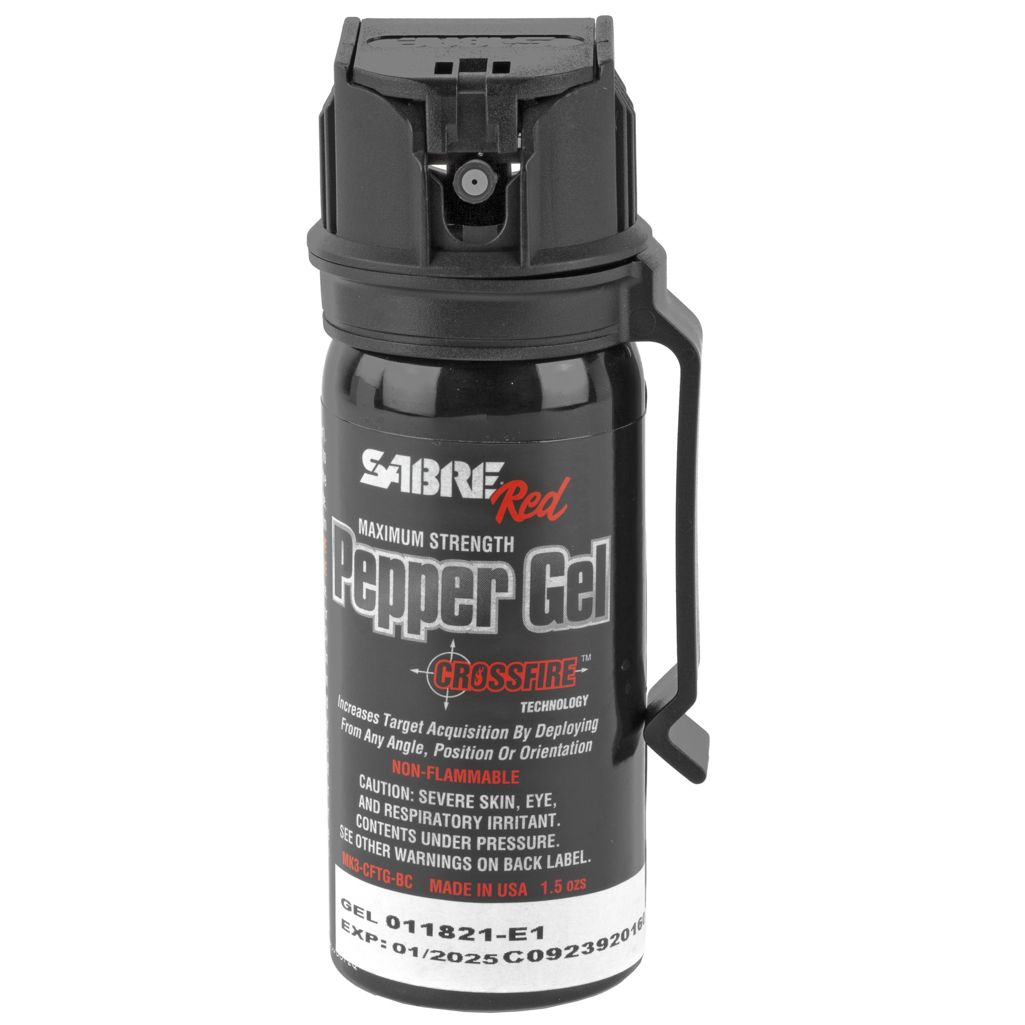 Sabre Crossfire Pepper Gel 1.8oz – Black