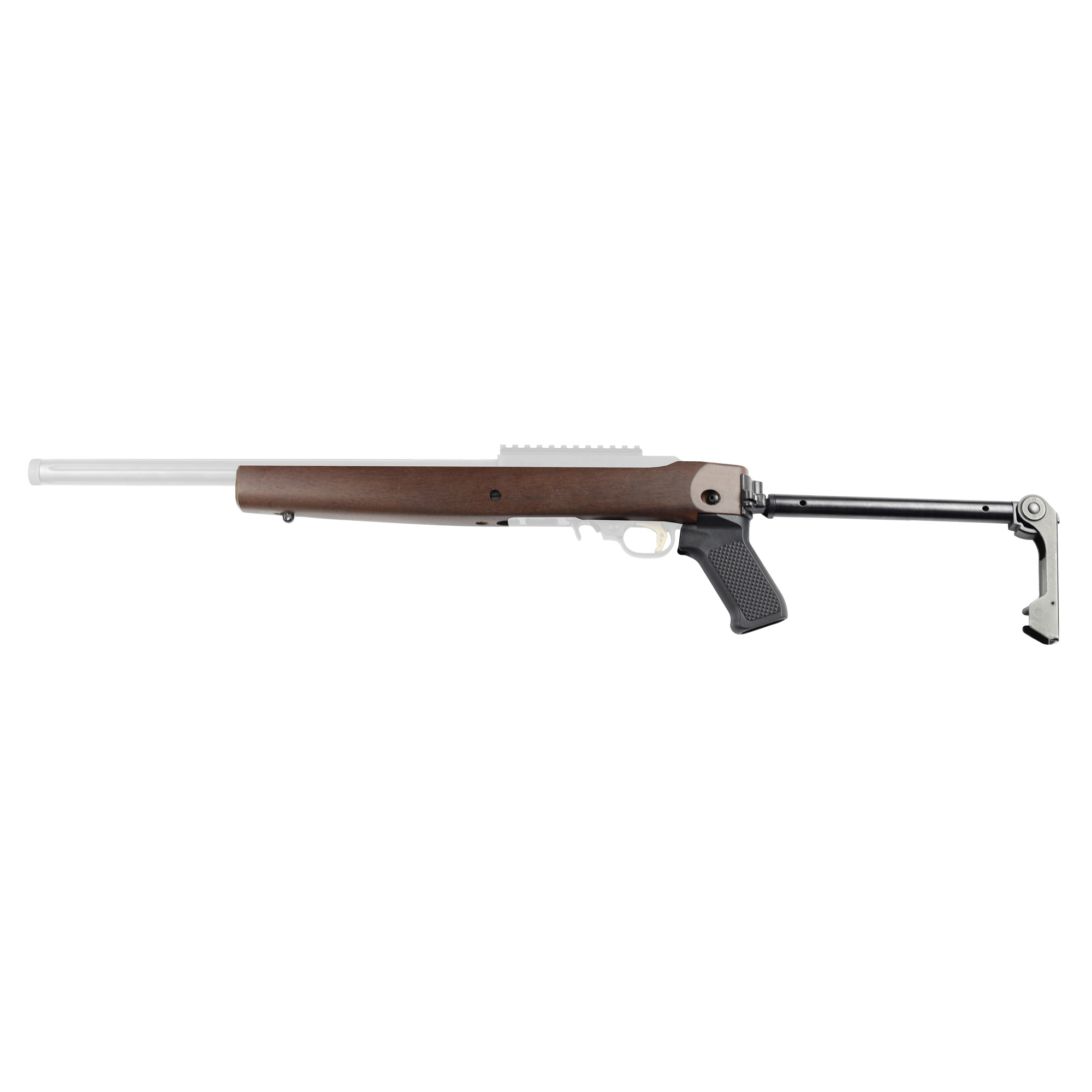 Samson Manufacturing B-TM Ruger 10/22 Bull Barrel Side Folding Stock – Black/Walnut