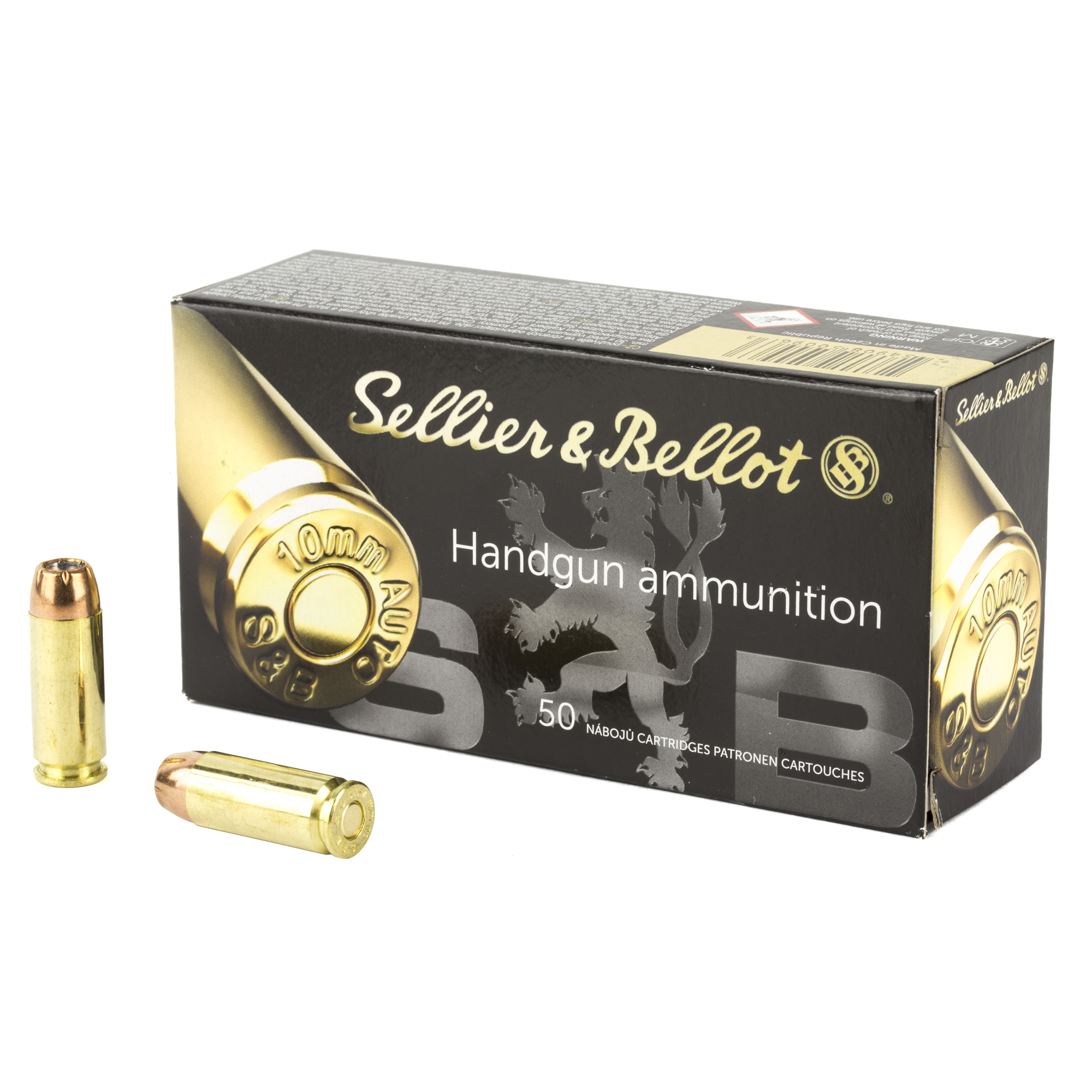 Sellier & Bellot Pistol 10mm 180gr Jacketed Hollow Point – 50rd