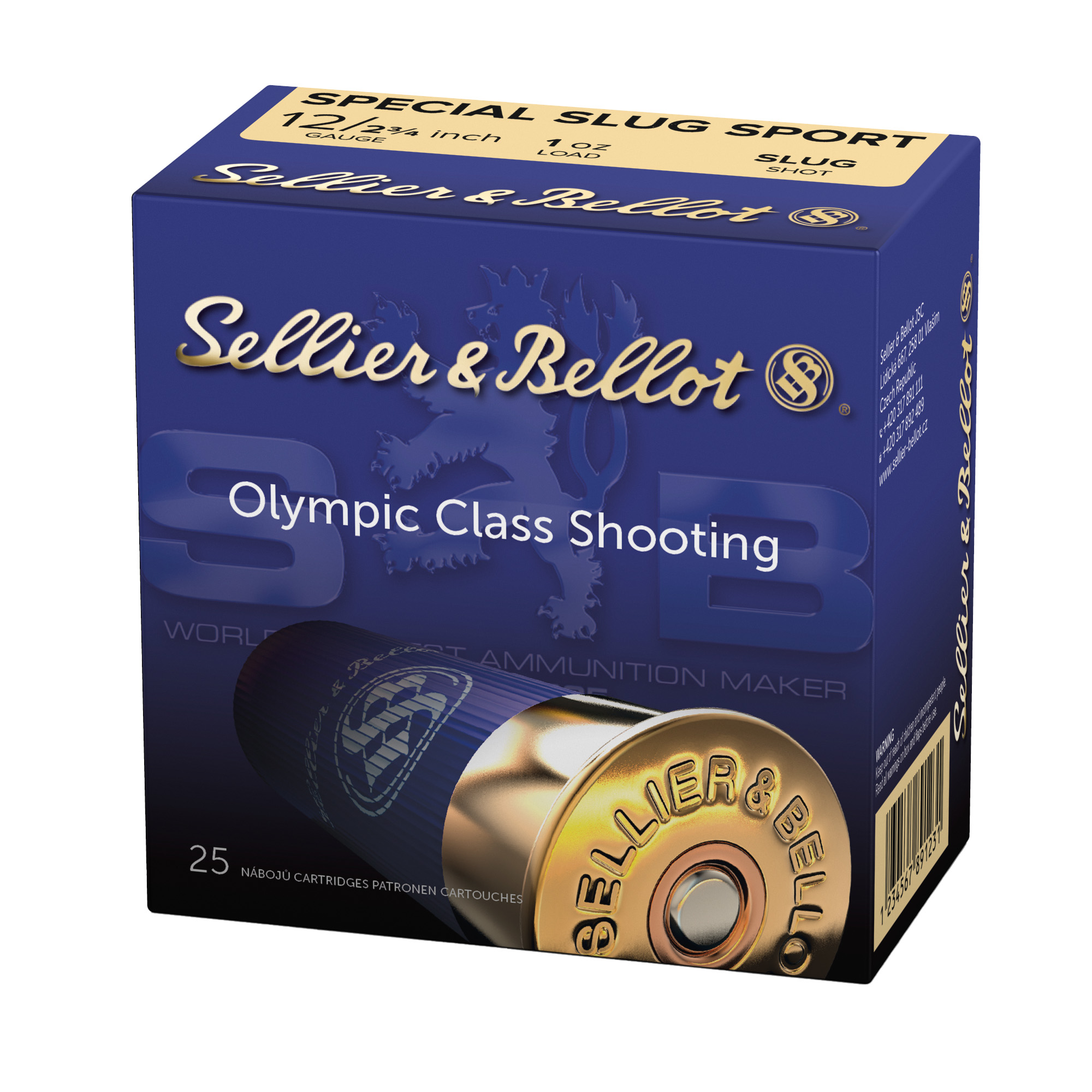 Sellier & Bellot Shotshell 12 Gauge 2.75″ Slug – 25rd