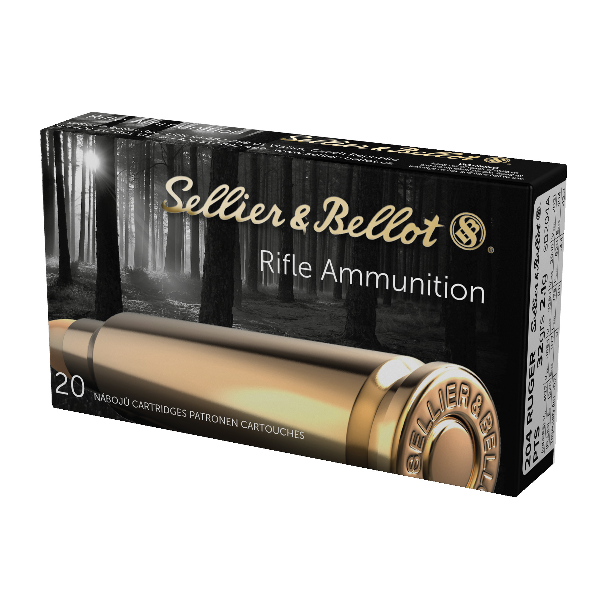 Sellier & Bellot Rifle 204 Ruger 32gr PTS – 20rd