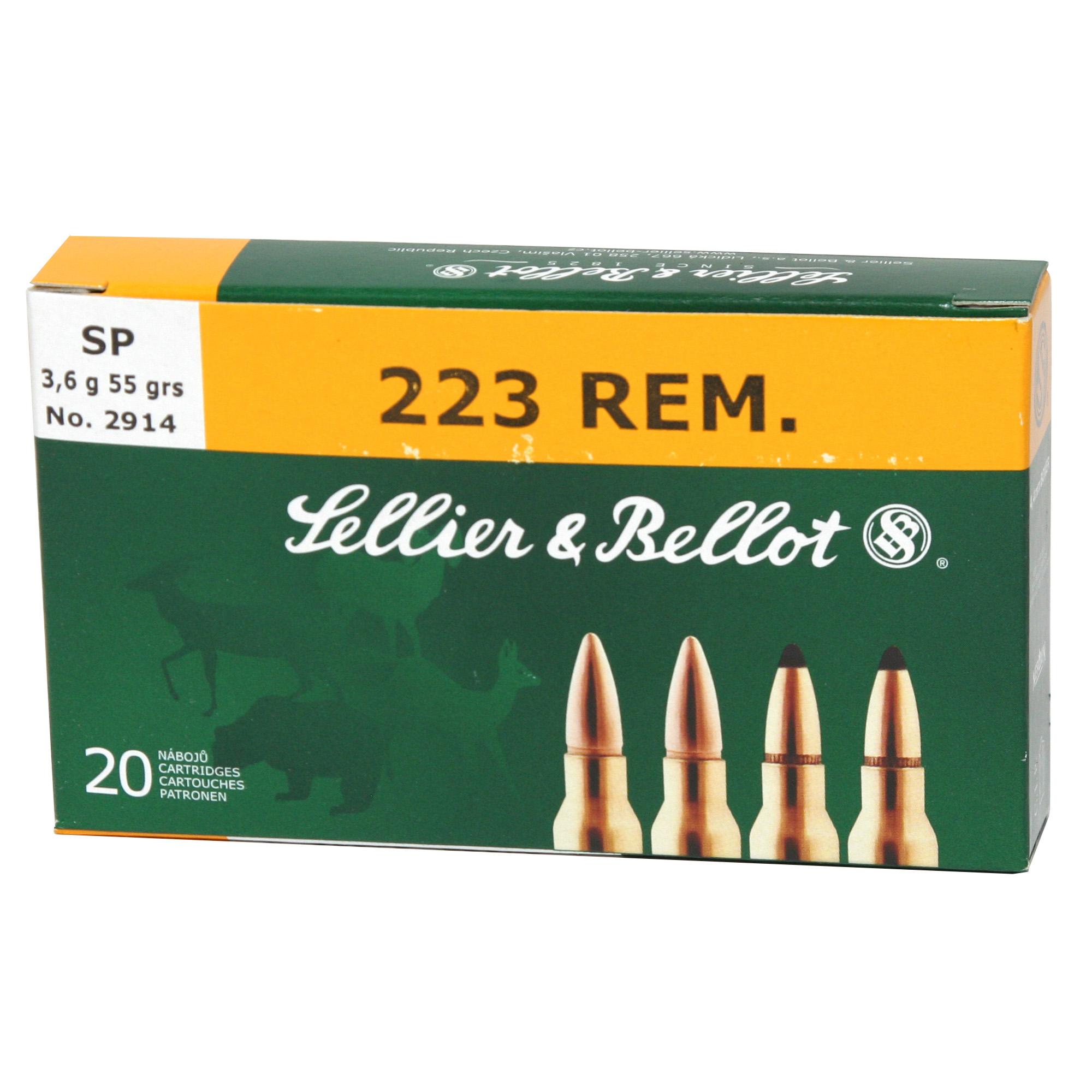 Sellier & Bellot Rifle 223 Remington 55gr Soft Point – 20rd