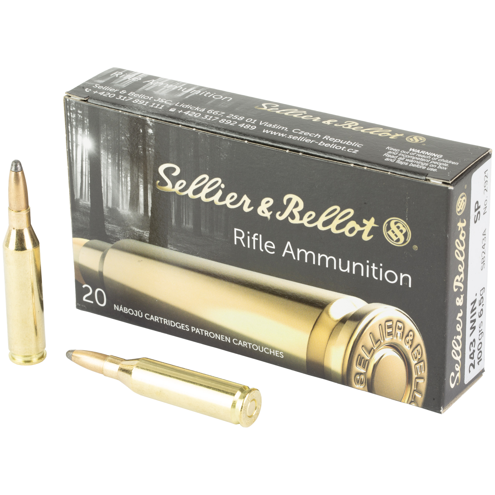 Sellier & Bellot Rifle 243 Winchester 100gr Soft Point – 20rd